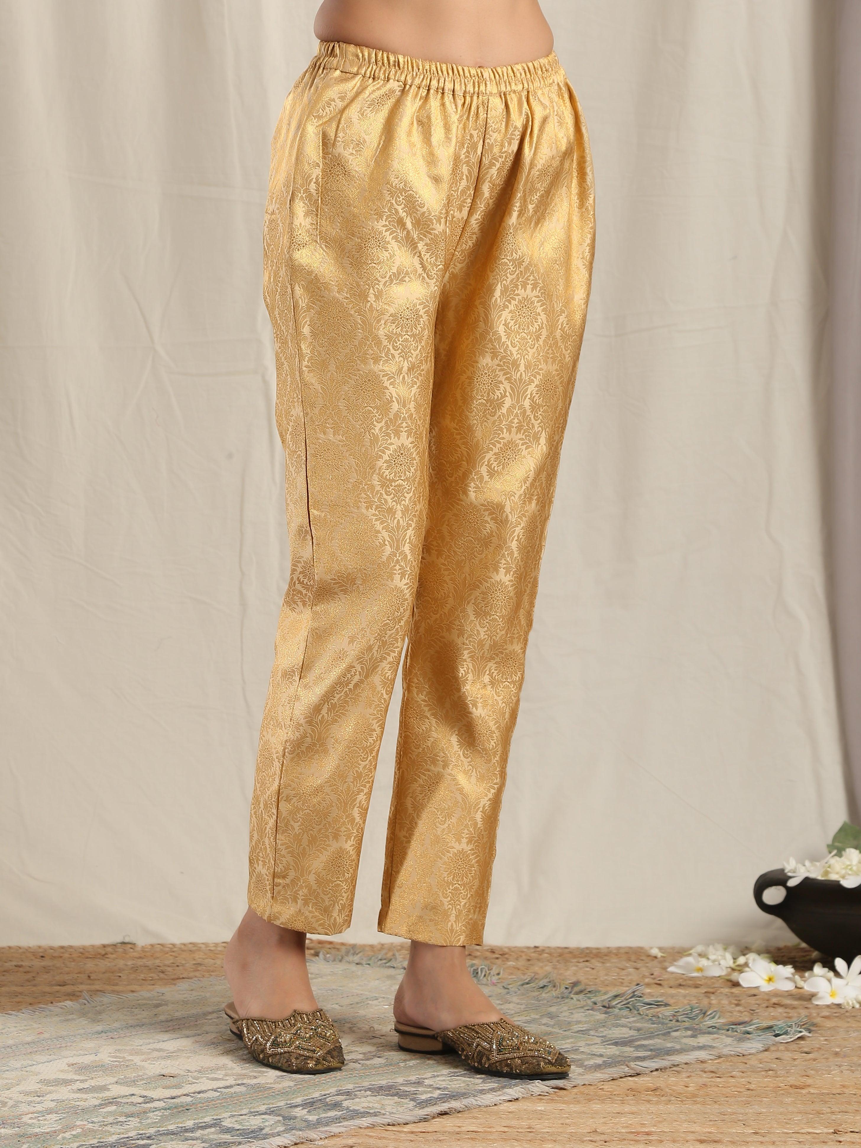 Gold Brocade Pant - trueBrowns