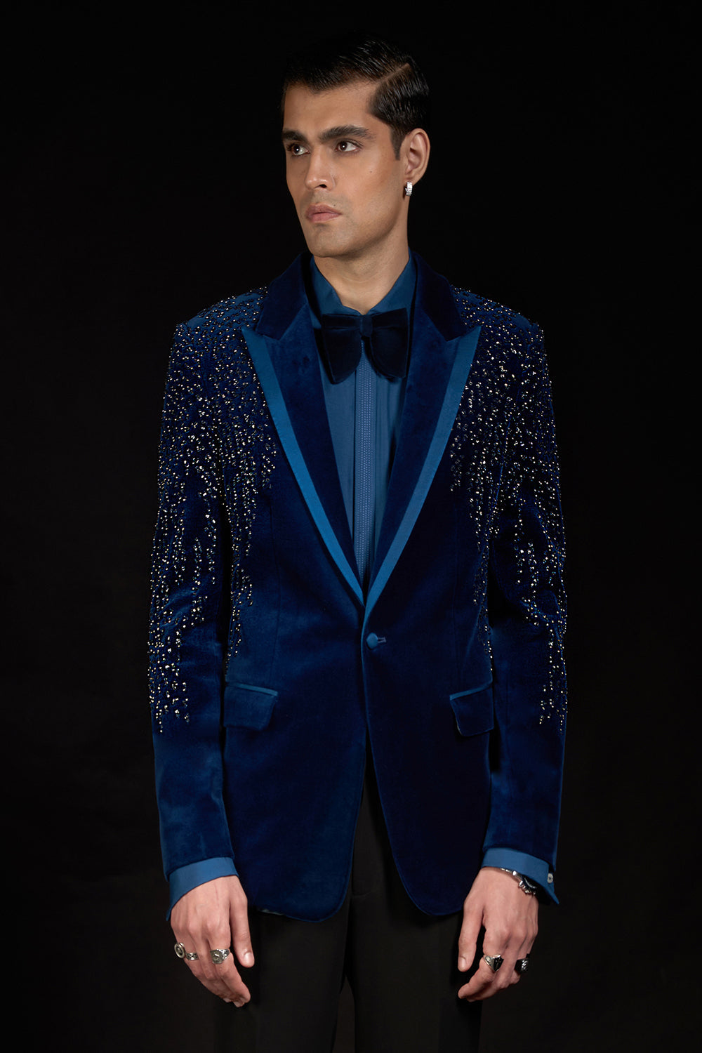 Sapphire Stellar Tuxedo – Auraya Fashion - Main Image