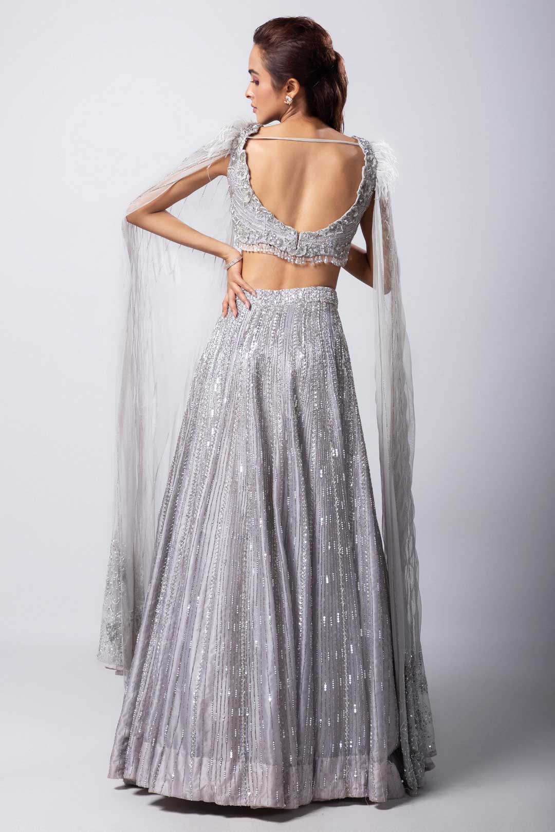 Sylver Lehenga Set