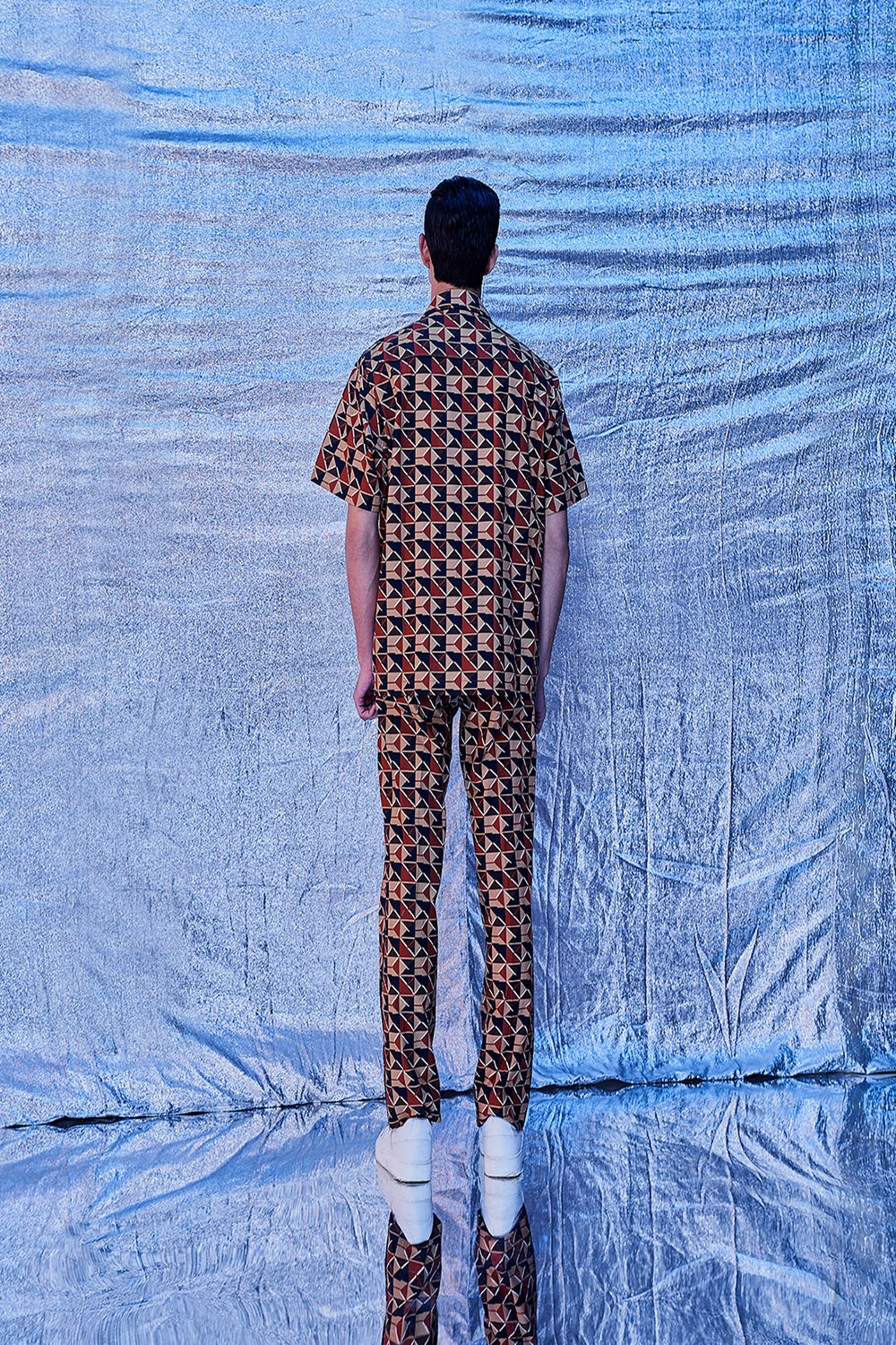 Geo Cheveron Print Shirt - Auraya Fashion -  - #tag1# - #tag2# - #tag3# - #tag3#