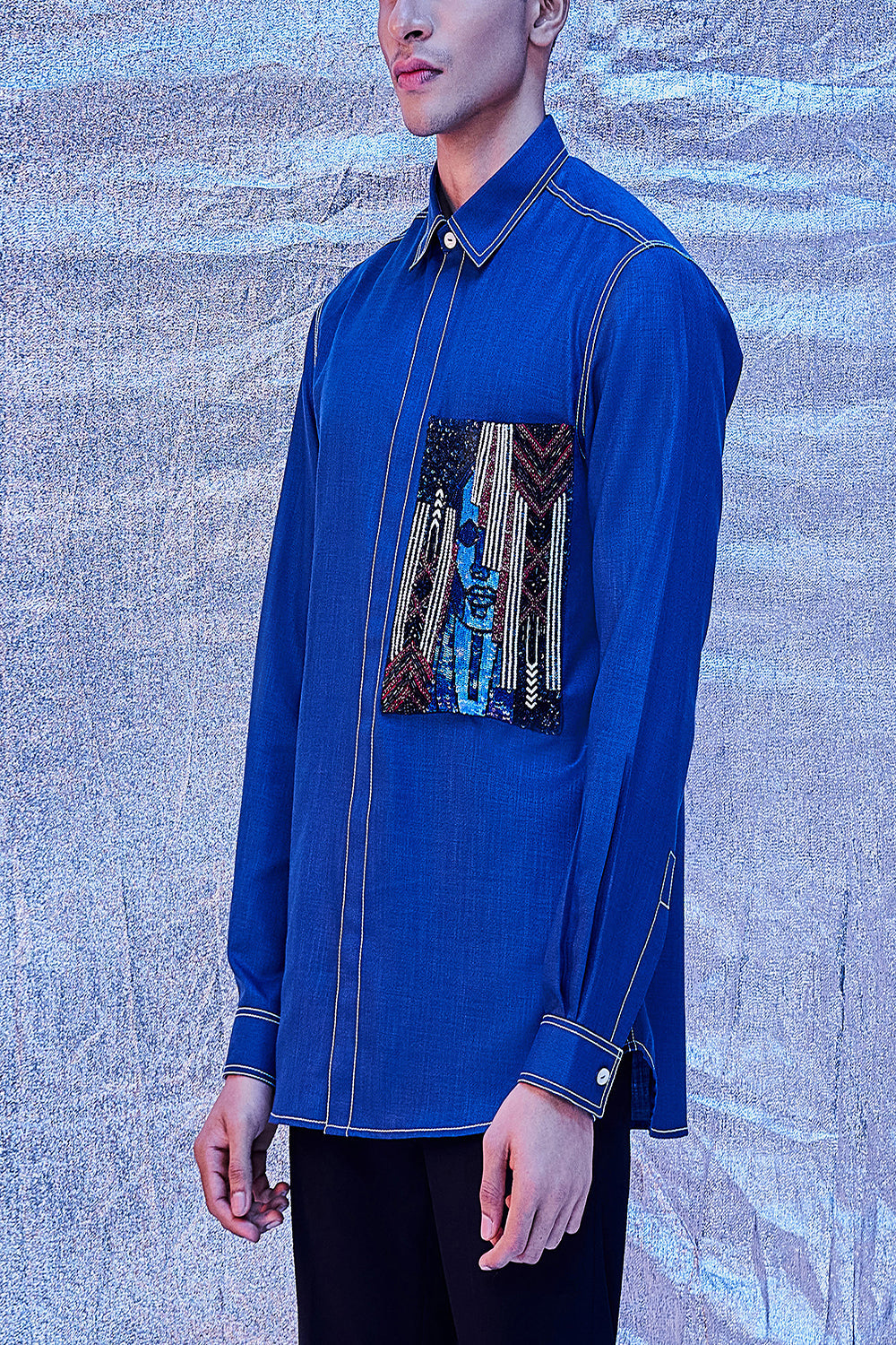 Peeking For Inspiration Embroidered Shirt - Auraya Fashion -  - #tag1# - #tag2# - #tag3# - #tag3#