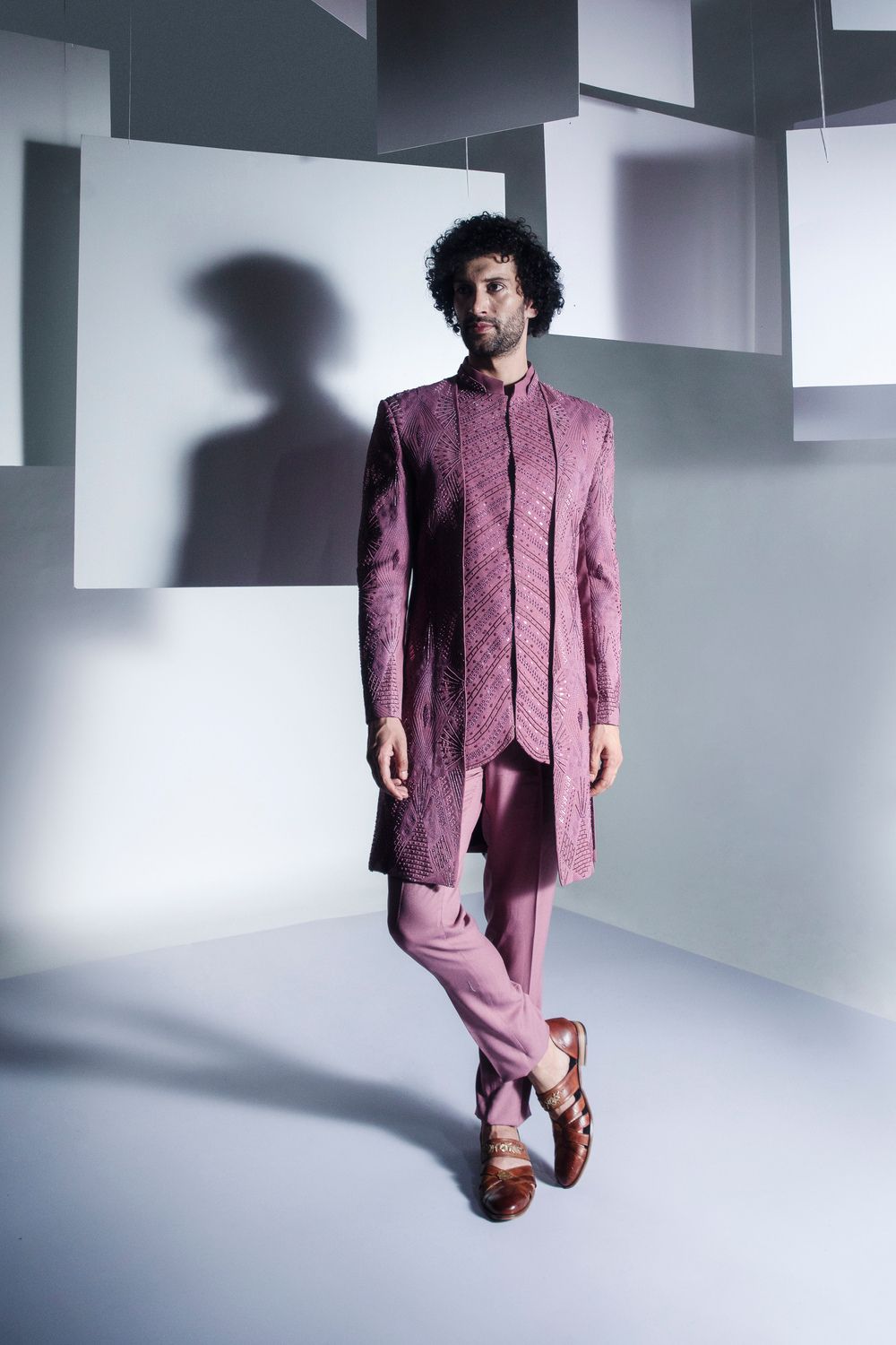 BURNT PINK INDO - Auraya Fashion - Ankur J Men - #tag1# - #tag2# - #tag3# - #tag3#