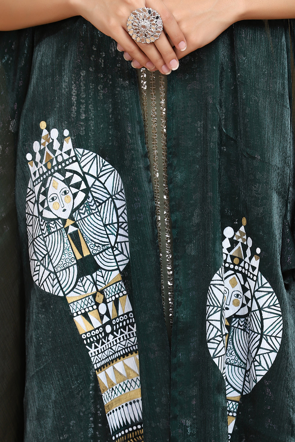 Emerald Green Cheap Thrills Cape Set - Auraya Fashion -  - #tag1# - #tag2# - #tag3# - #tag3#