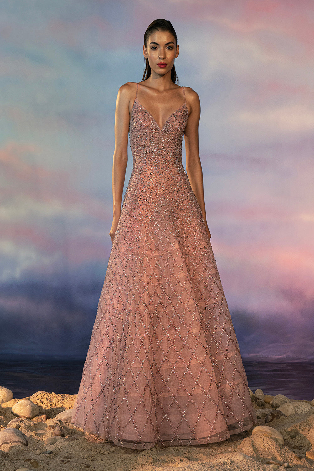 Mystic Rose Spatial Gown - Auraya Fashion - Rohit Gandhi Rahul Khanna - #tag1# - #tag2# - #tag3# - #tag3#