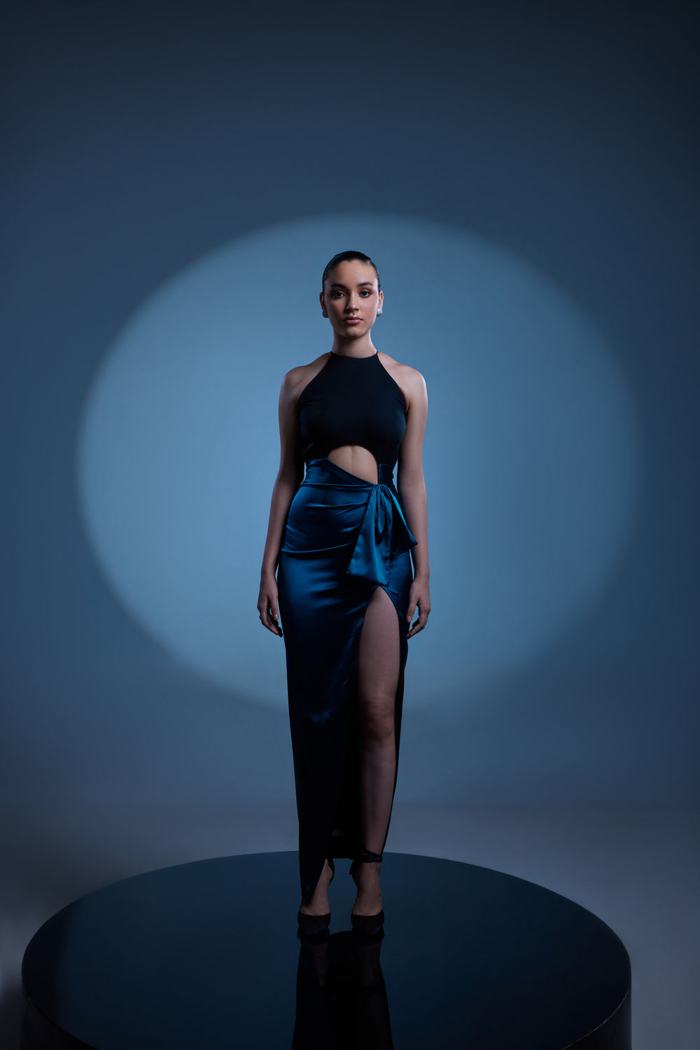 Aria Highslit Cutout Gown – Auraya Fashion