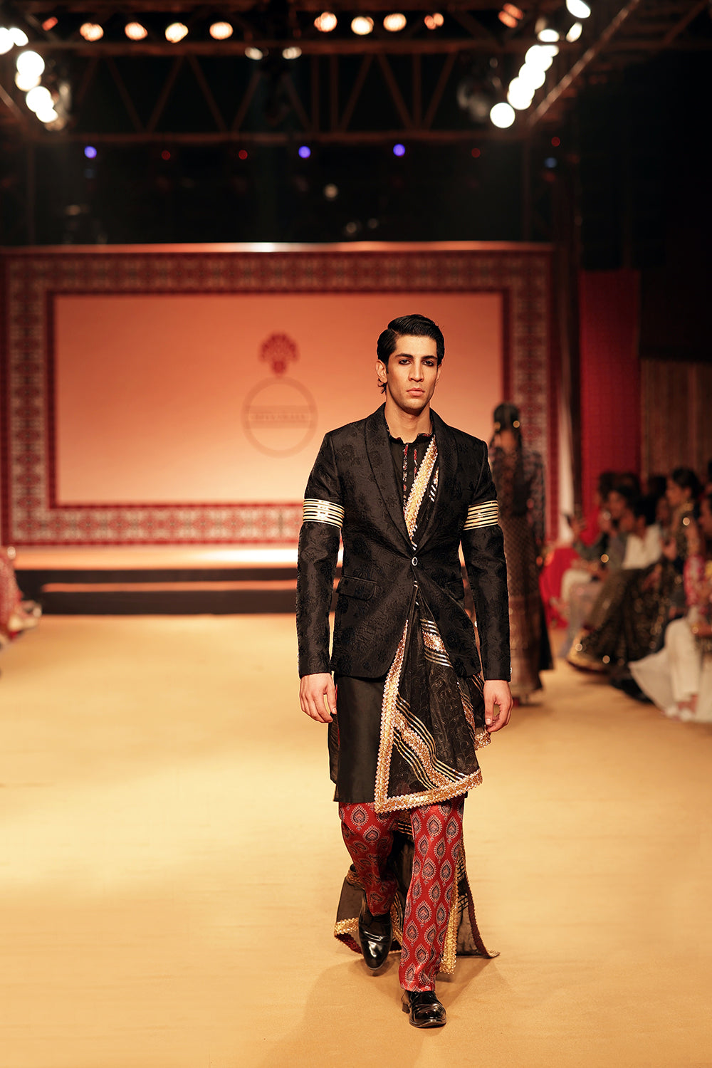 Ajrakh Jacquard Blazer With Ajrakh Pants  - Auraya Fashion -  - #tag1# - #tag2# - #tag3# - #tag3#