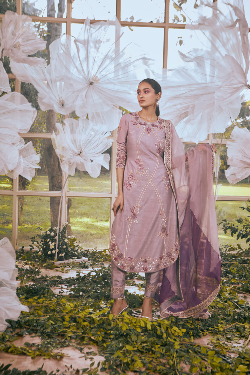 Misty Lilac Suit/ Pants - Auraya Fashion -  - #tag1# - #tag2# - #tag3# - #tag3#