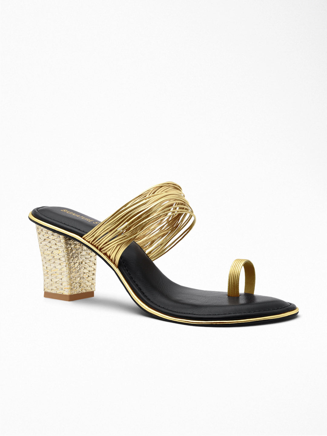 Black Block Heel Sandal