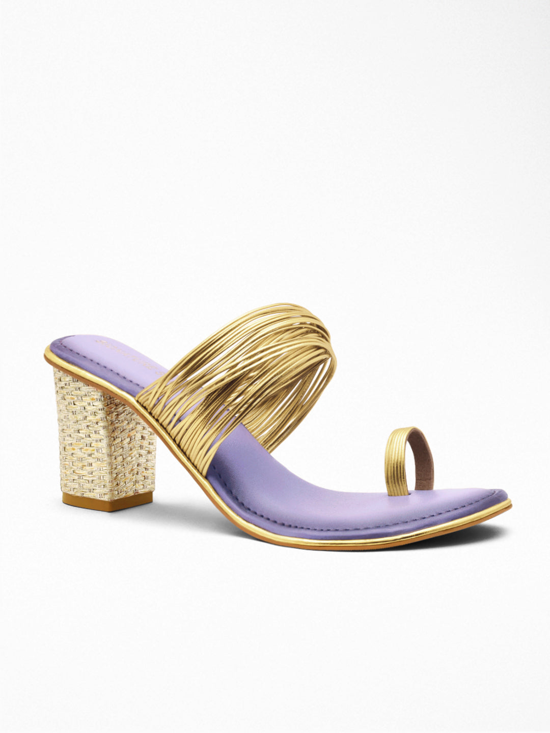 Purple Block Heel Sandal