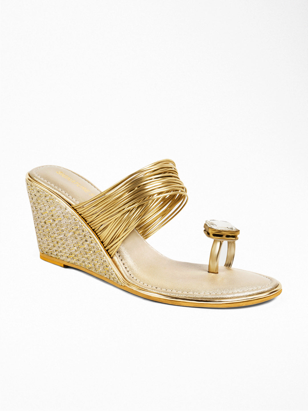 gold Wedge Toe Ring Sandal