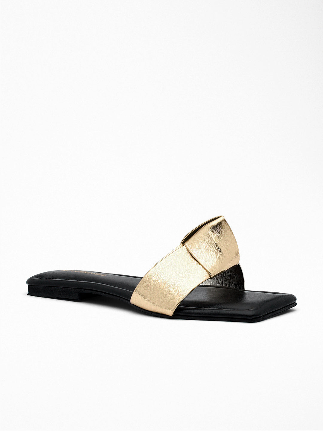 Gold Metallic Flat Mule