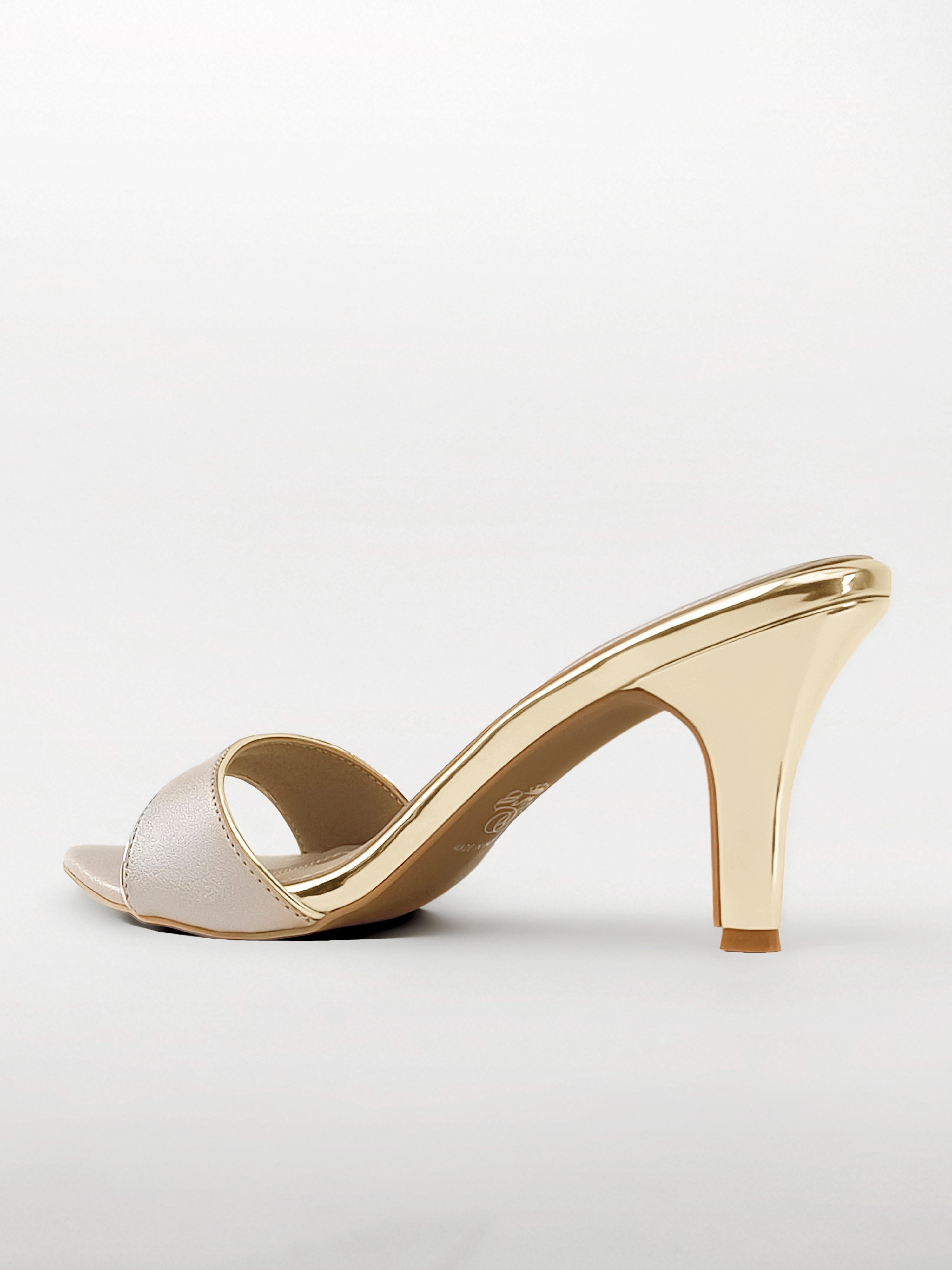 Gold heels Mule