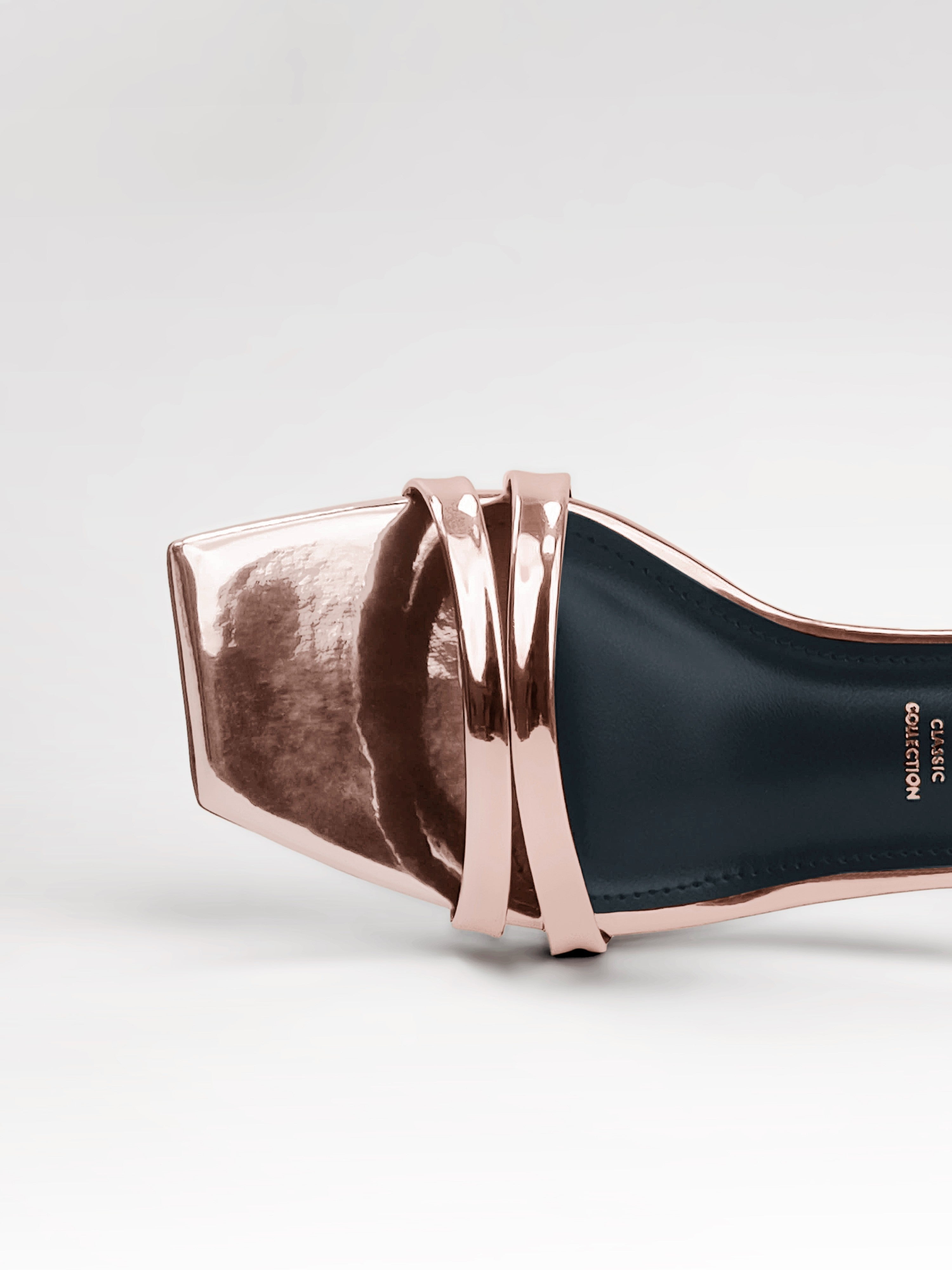 Rose Gold Block Heel Mule