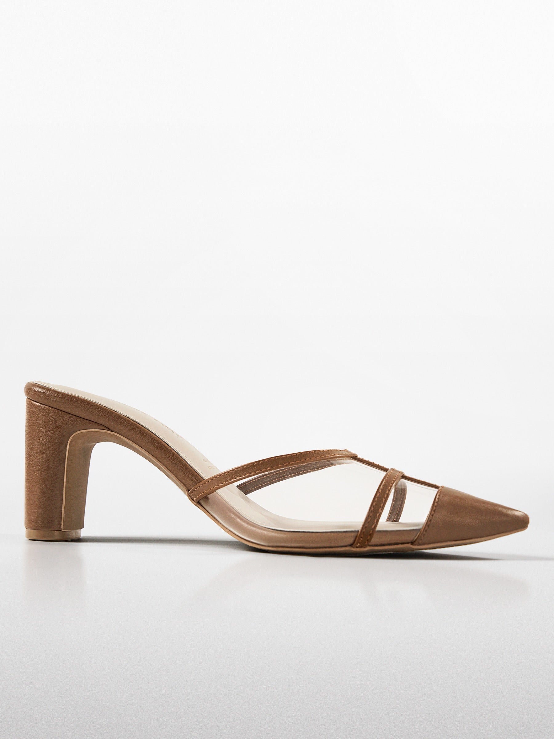 Tan Cage Slingback Kitten Heel