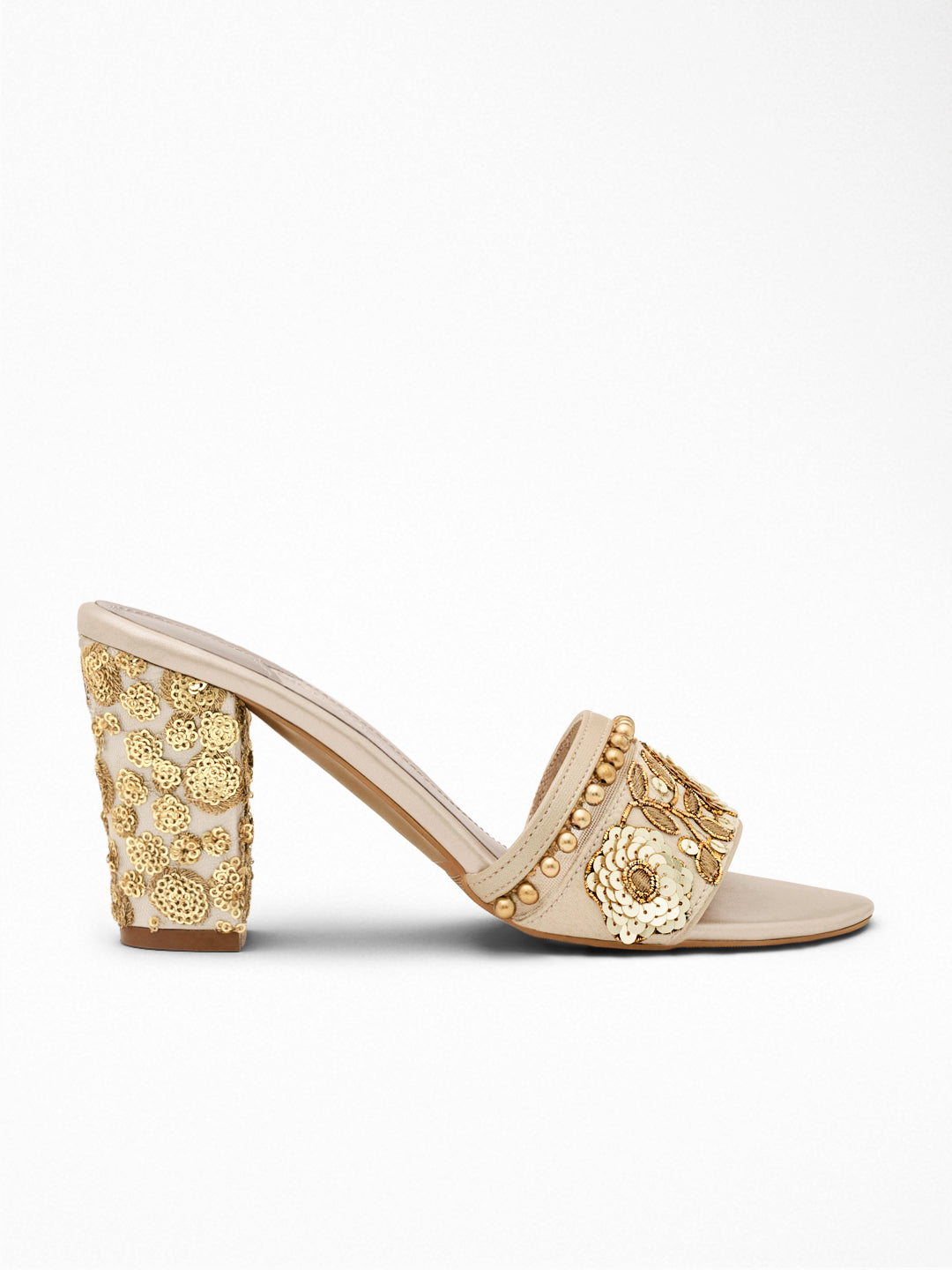 Ivory Zardozi Embroidered Mule