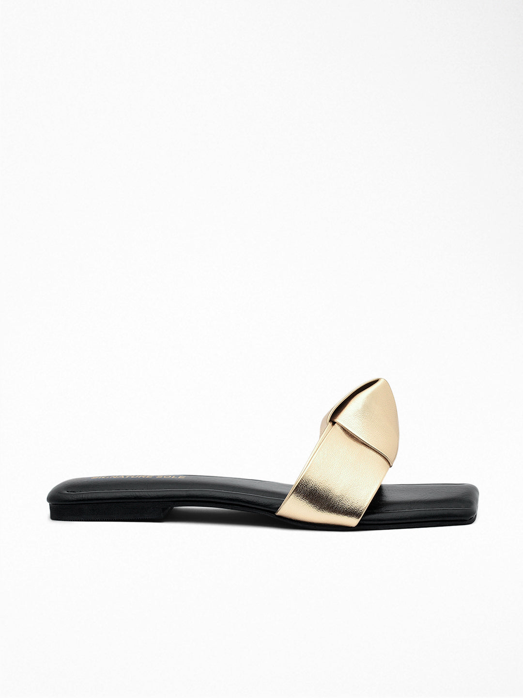 Gold Metallic Flat Mule