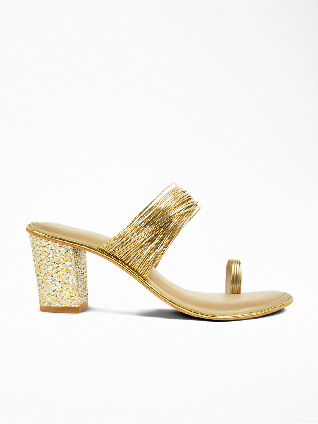 Nude Block Heel Sandal