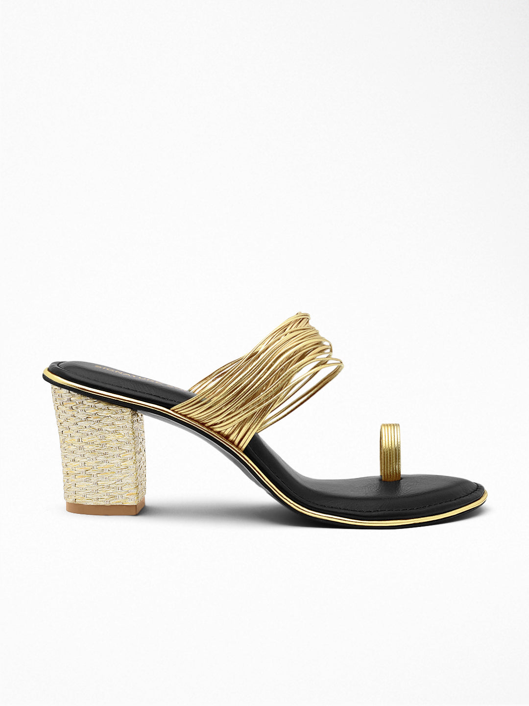 Black Block Heel Sandal