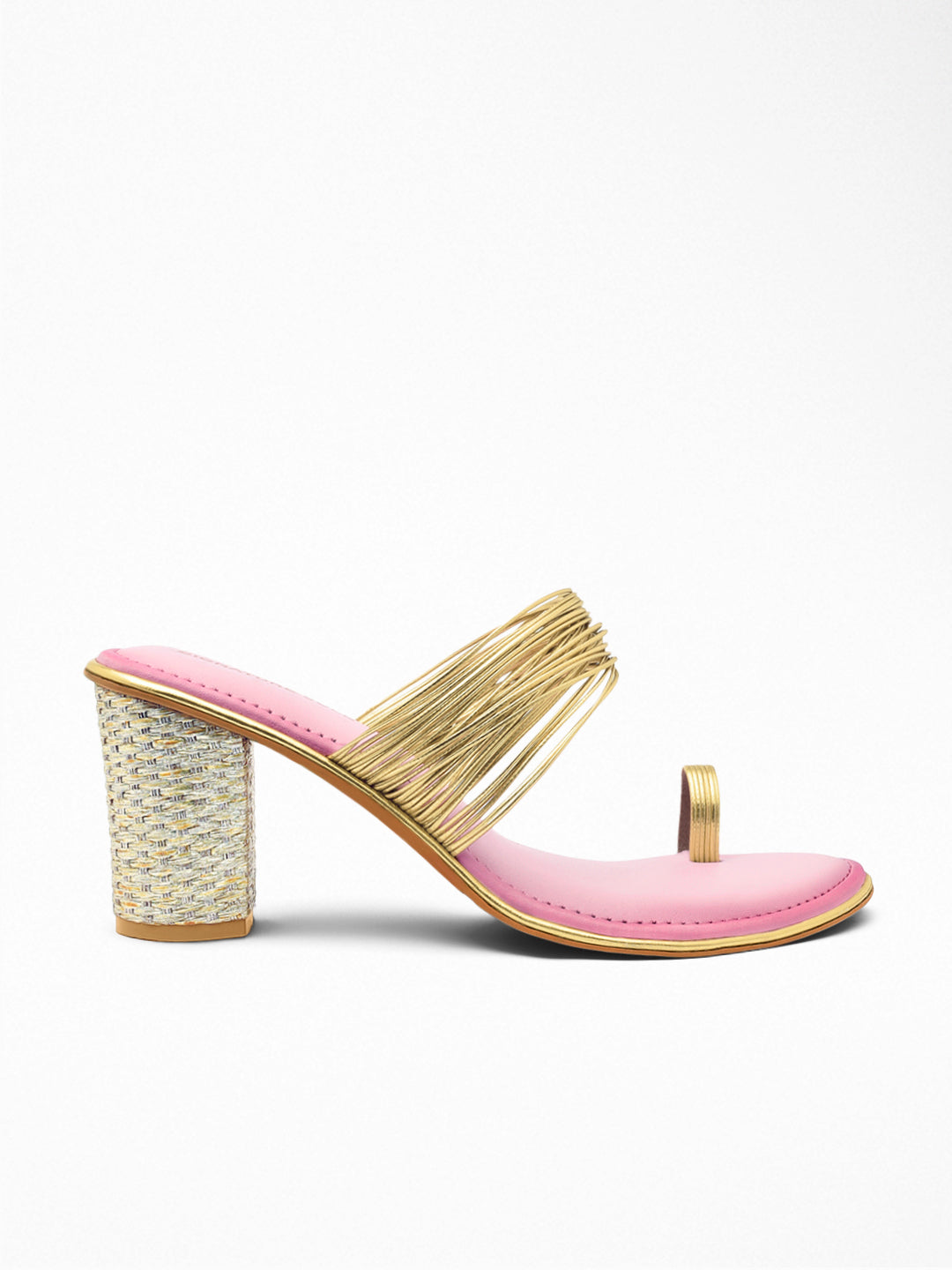Pink Block Heel Sandal