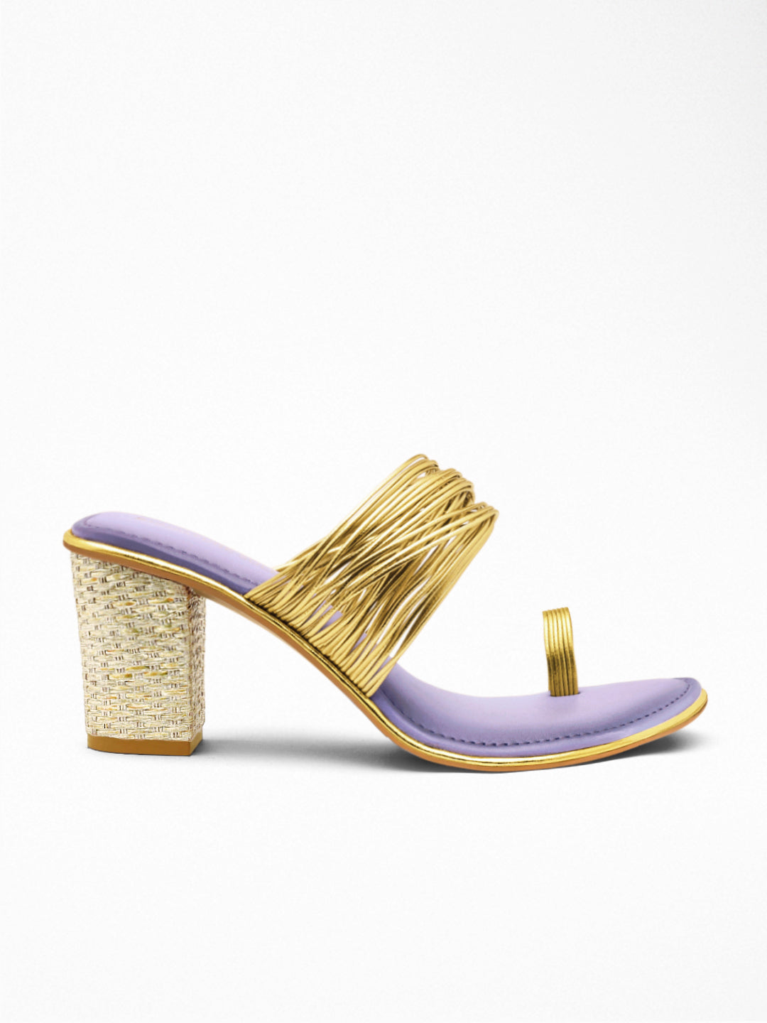 Purple Block Heel Sandal