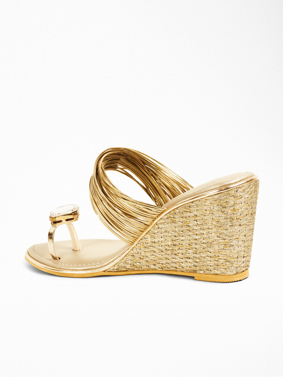 gold Wedge Toe Ring Sandal