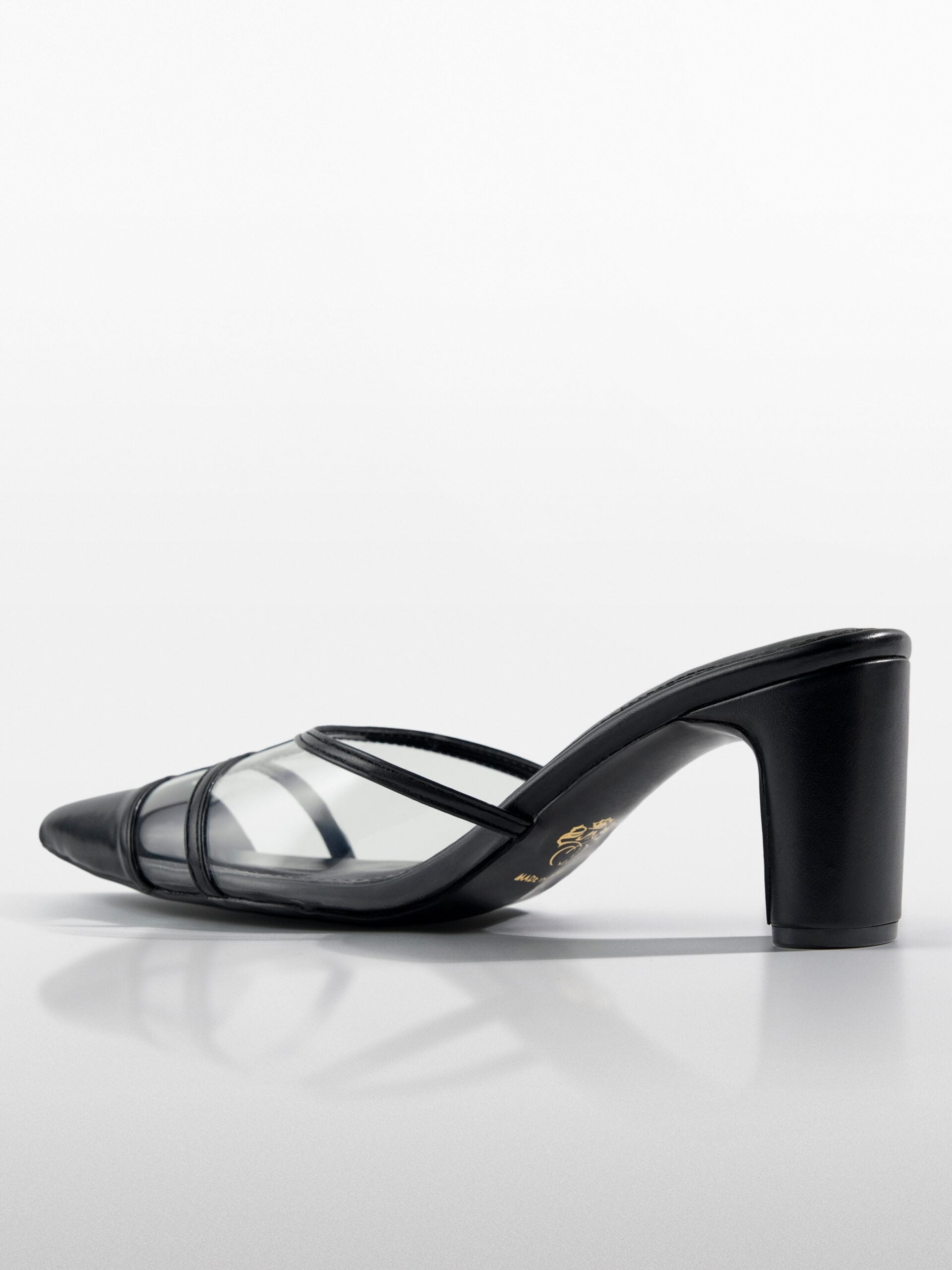 Black Cage Vamp Kitten Heel Slingback