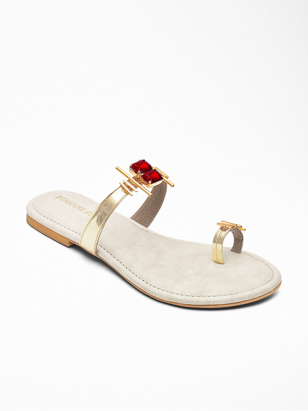 Ivory Gem Toe Ring Flat