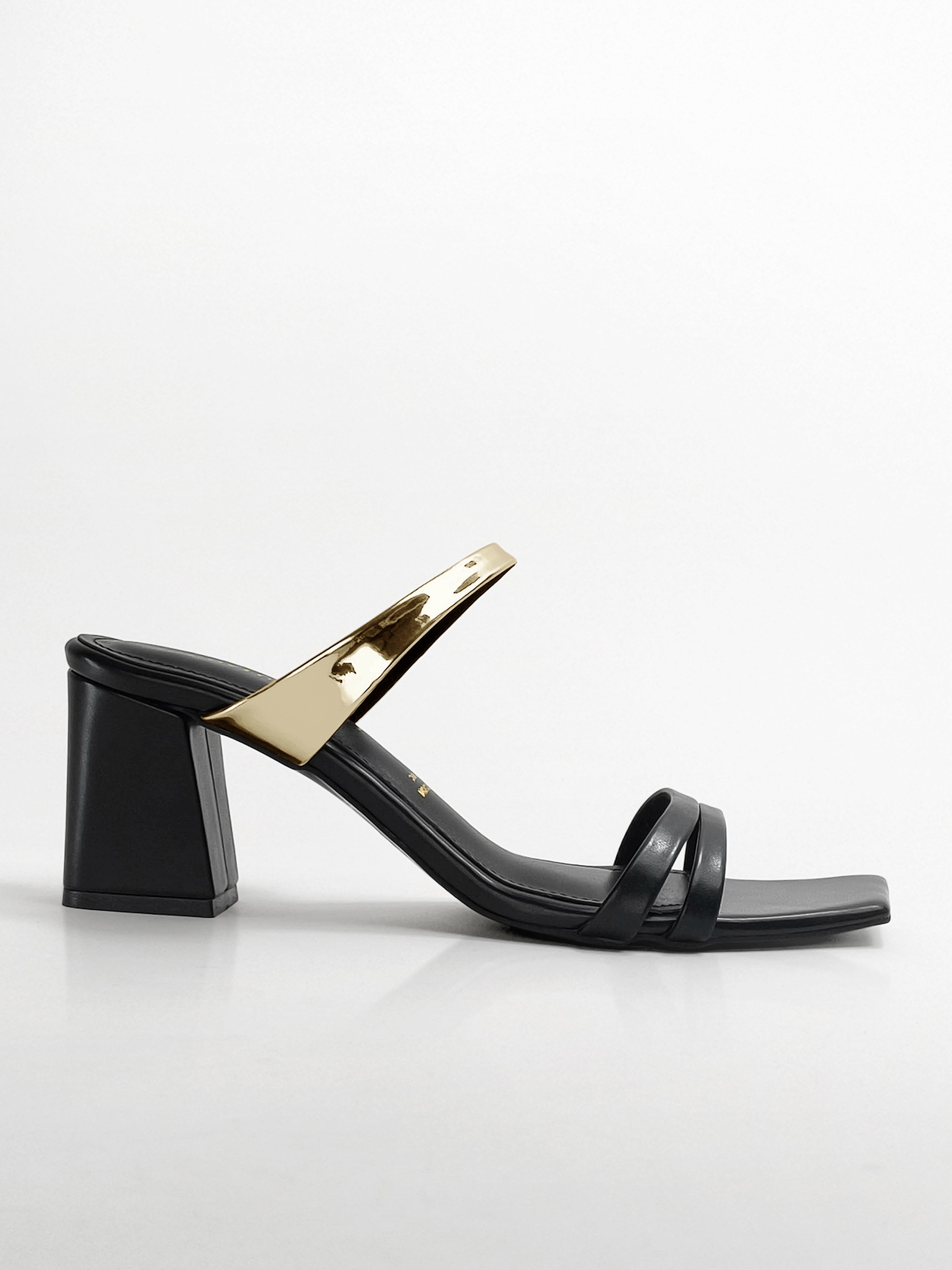 Black Block Heel Mule