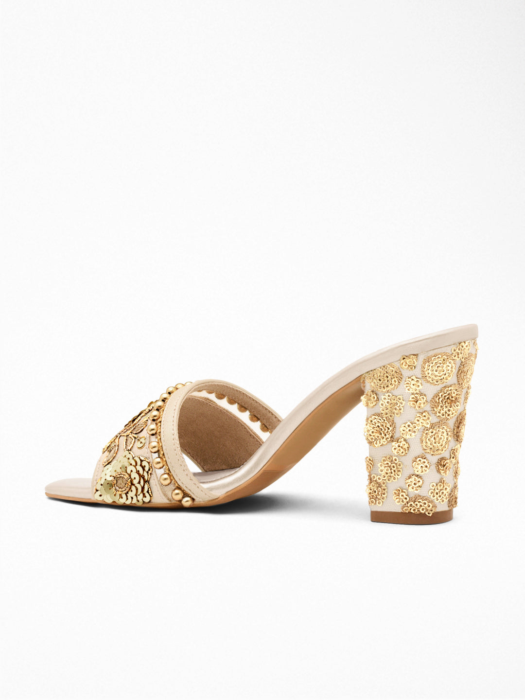 Ivory Zardozi Embroidered Mule
