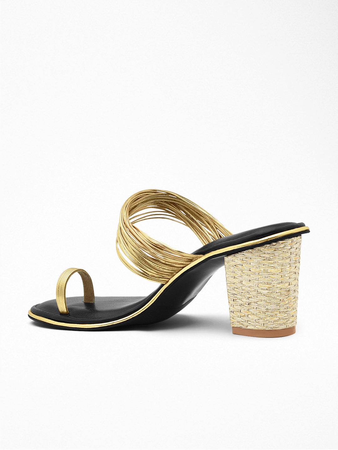 Black Block Heel Sandal
