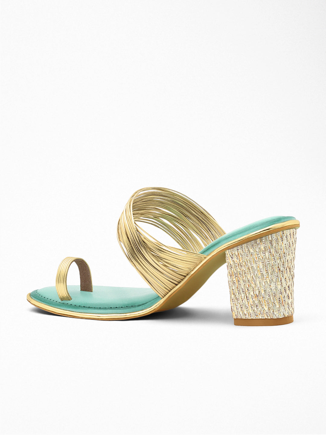 Green Block Heel Sandal