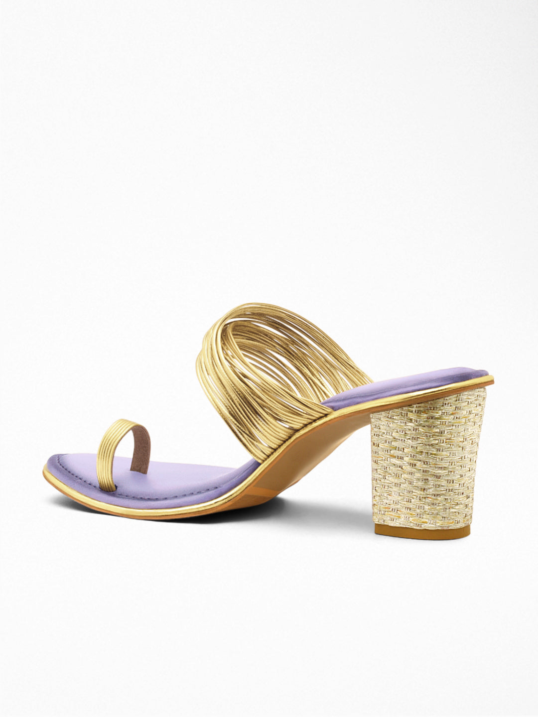 Purple Block Heel Sandal