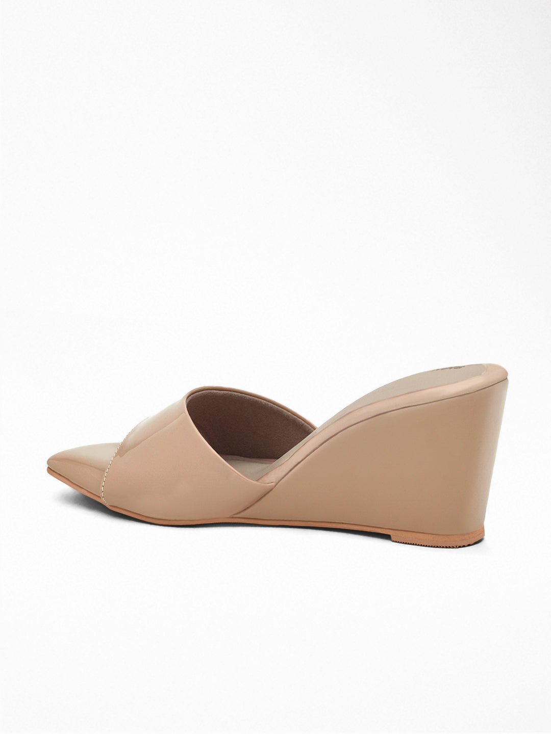 Nude Patent Wedge Mule