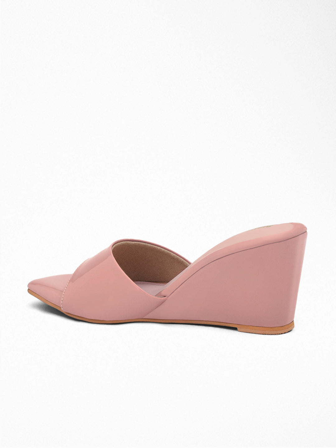 Pink Patent Wedge Mule