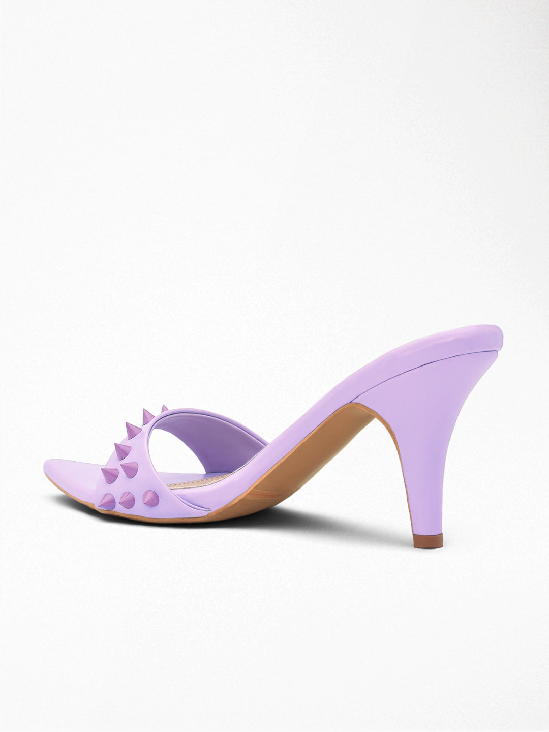 Lavender Spike Stud heels Mule