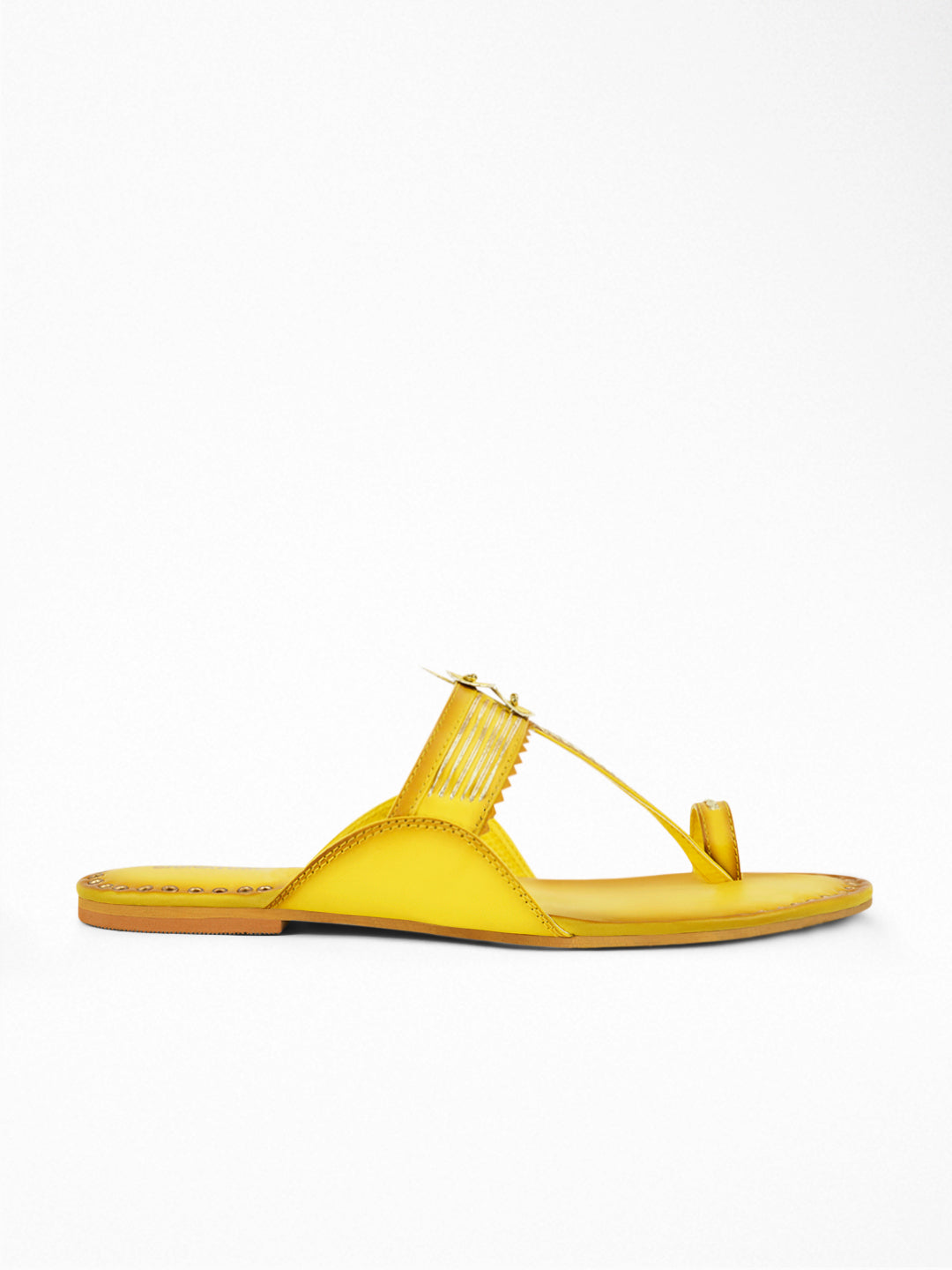 Yellow Ethnic Craft Flat Sandal