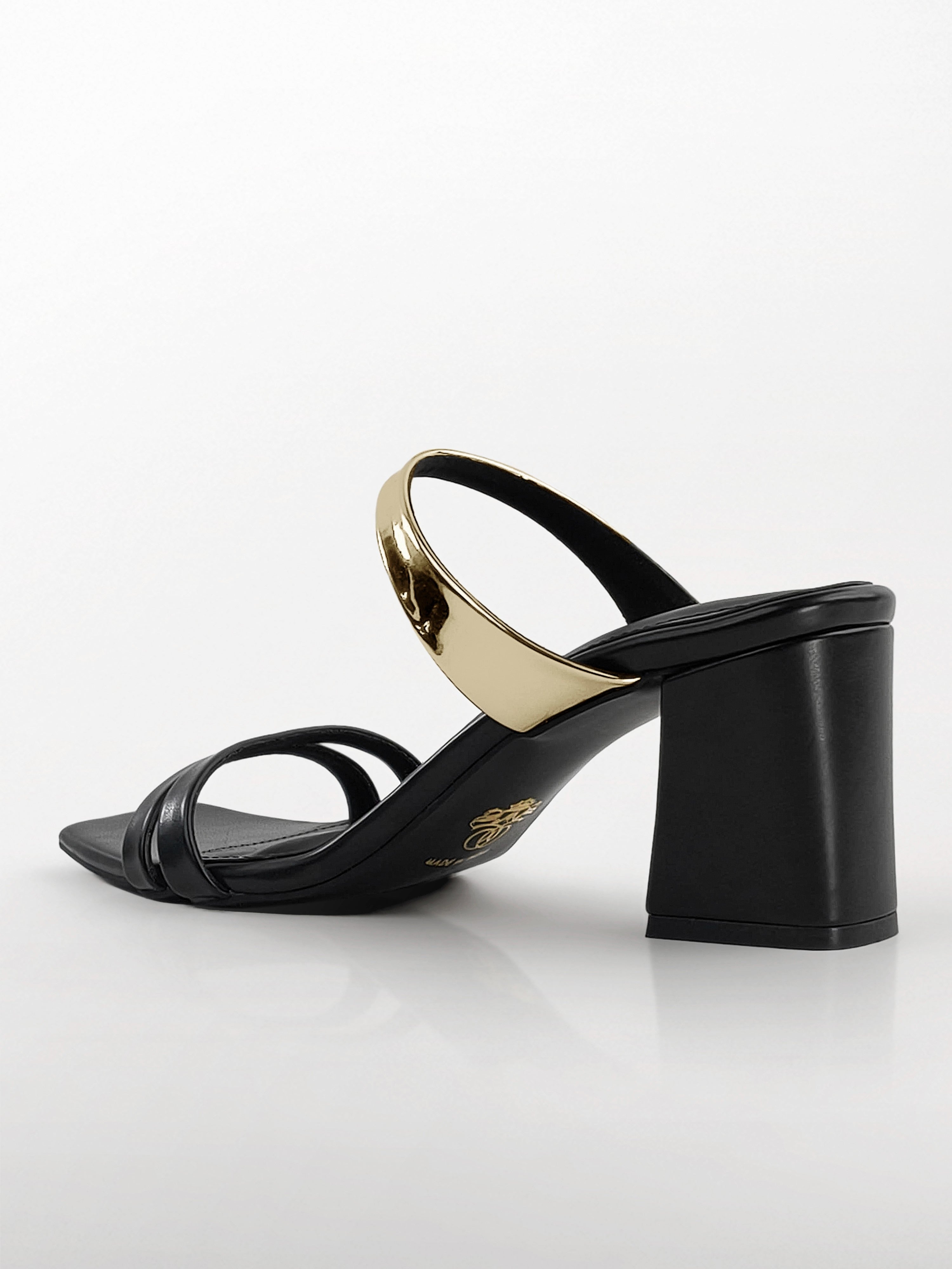 Black Block Heel Mule
