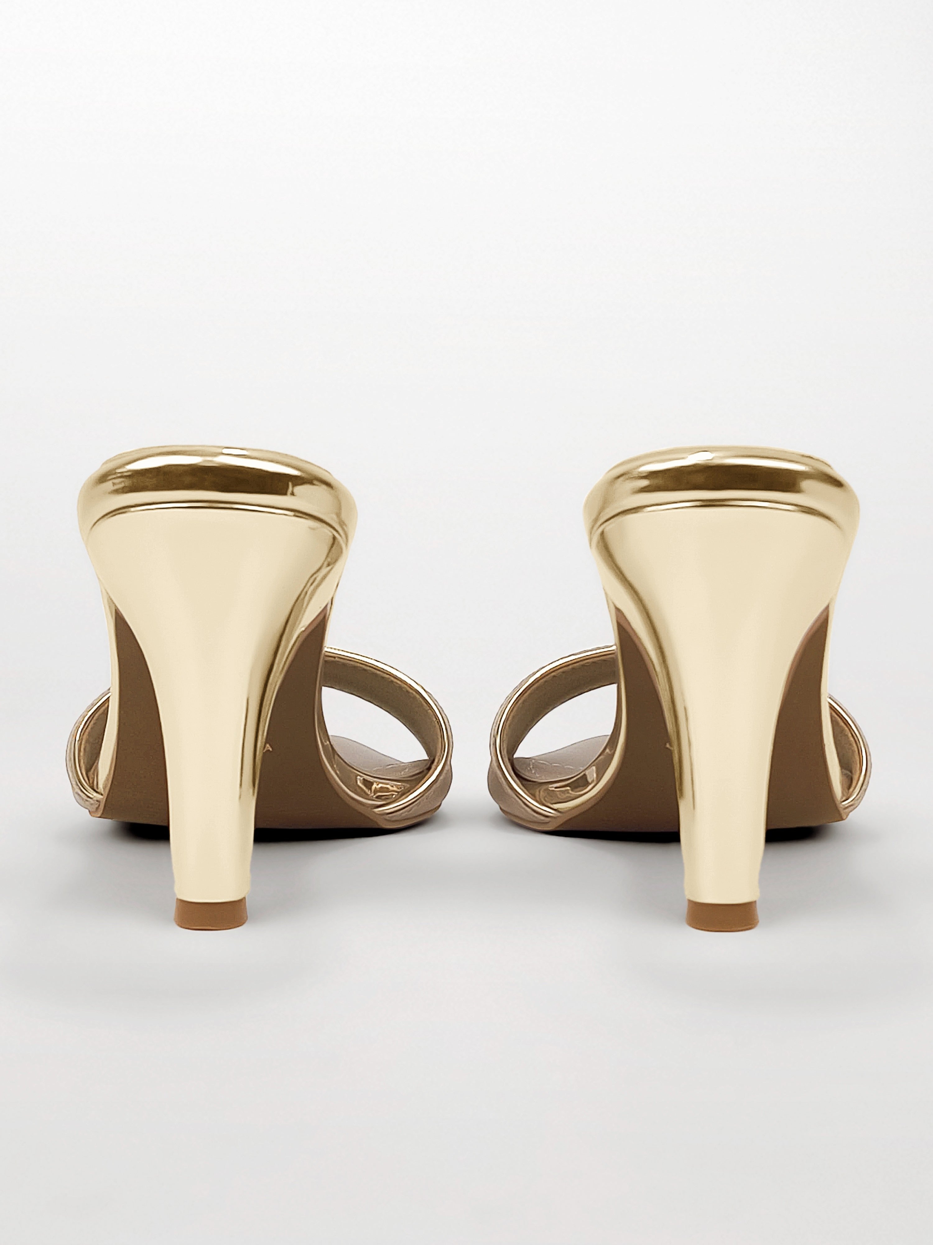 Gold heels Mule