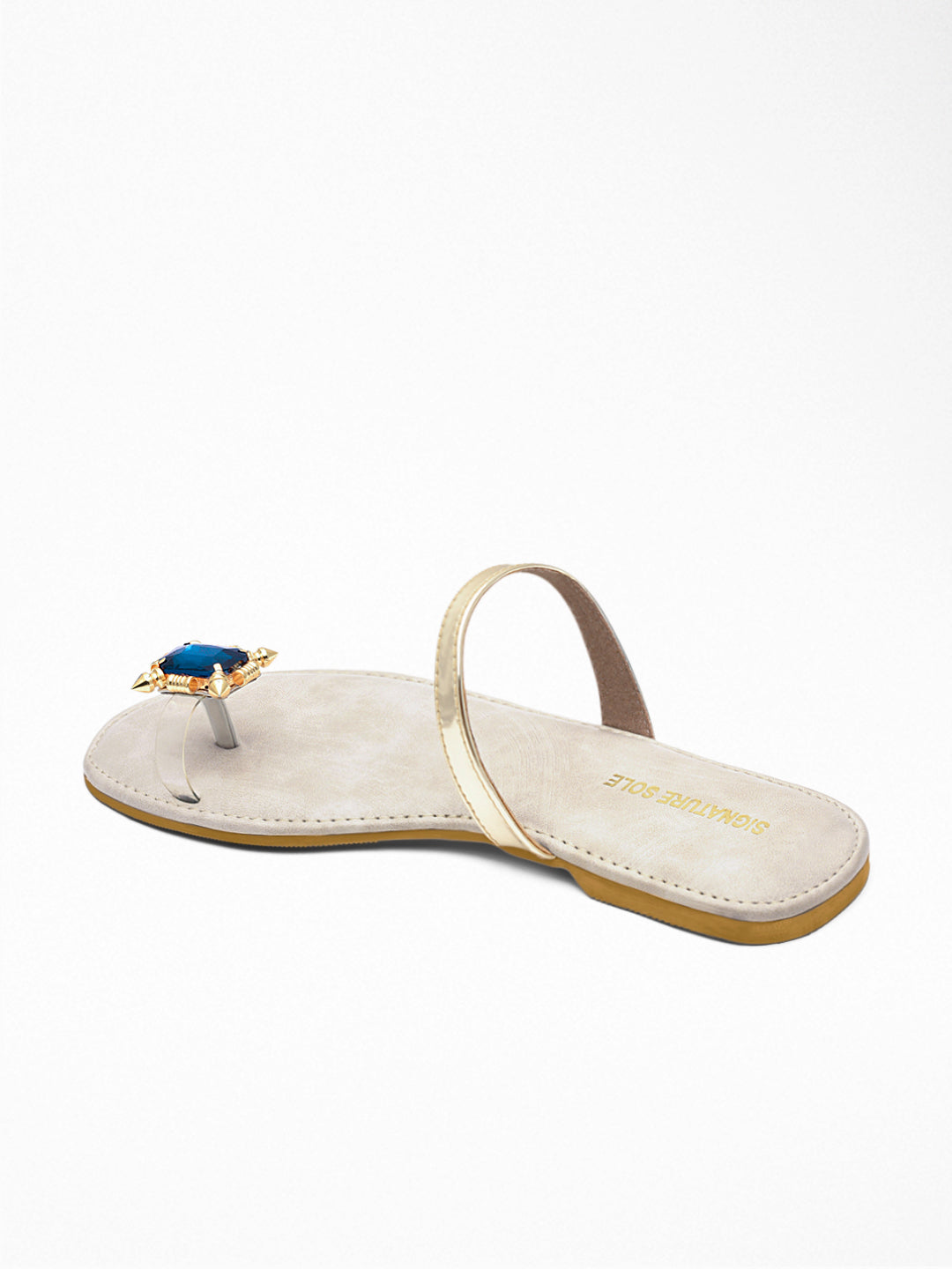 Ivory Blue Gem Toe Sandal