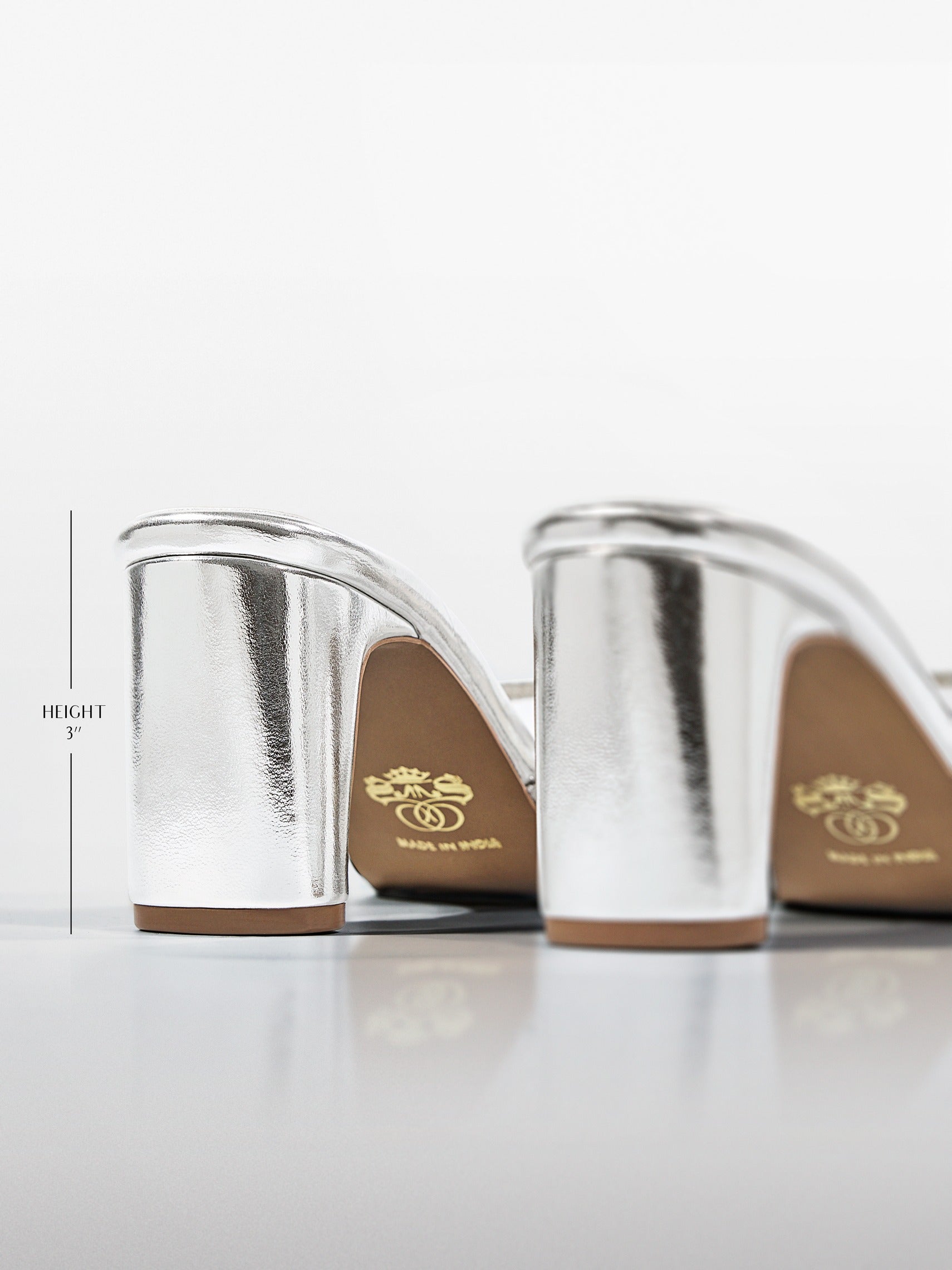 Silver Glitter Cage Slingback Kitten Heel