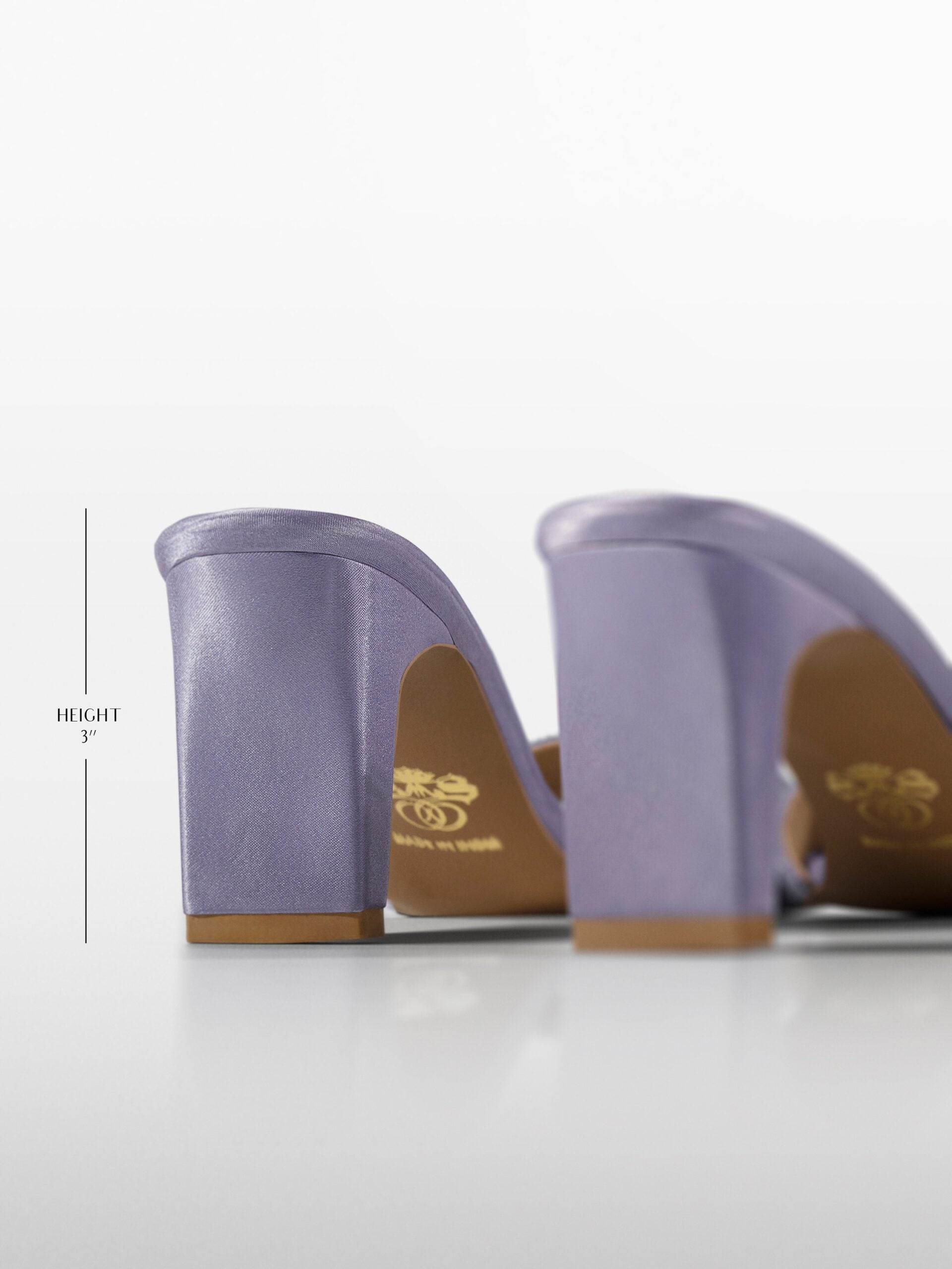 Lavender Crystal Embellished Kitten Heel