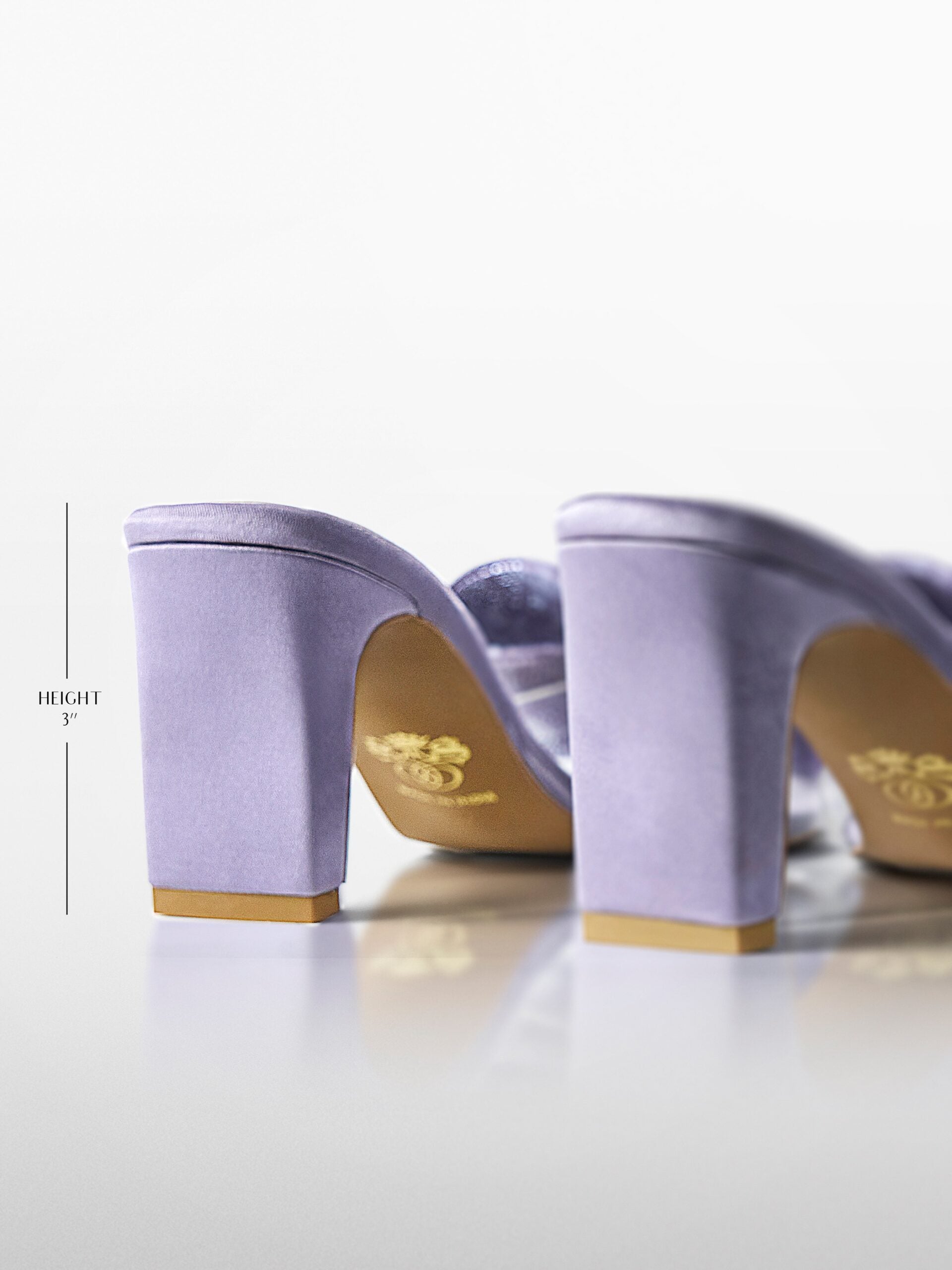 Lilac Crystal Bow transparent Kitten Heel