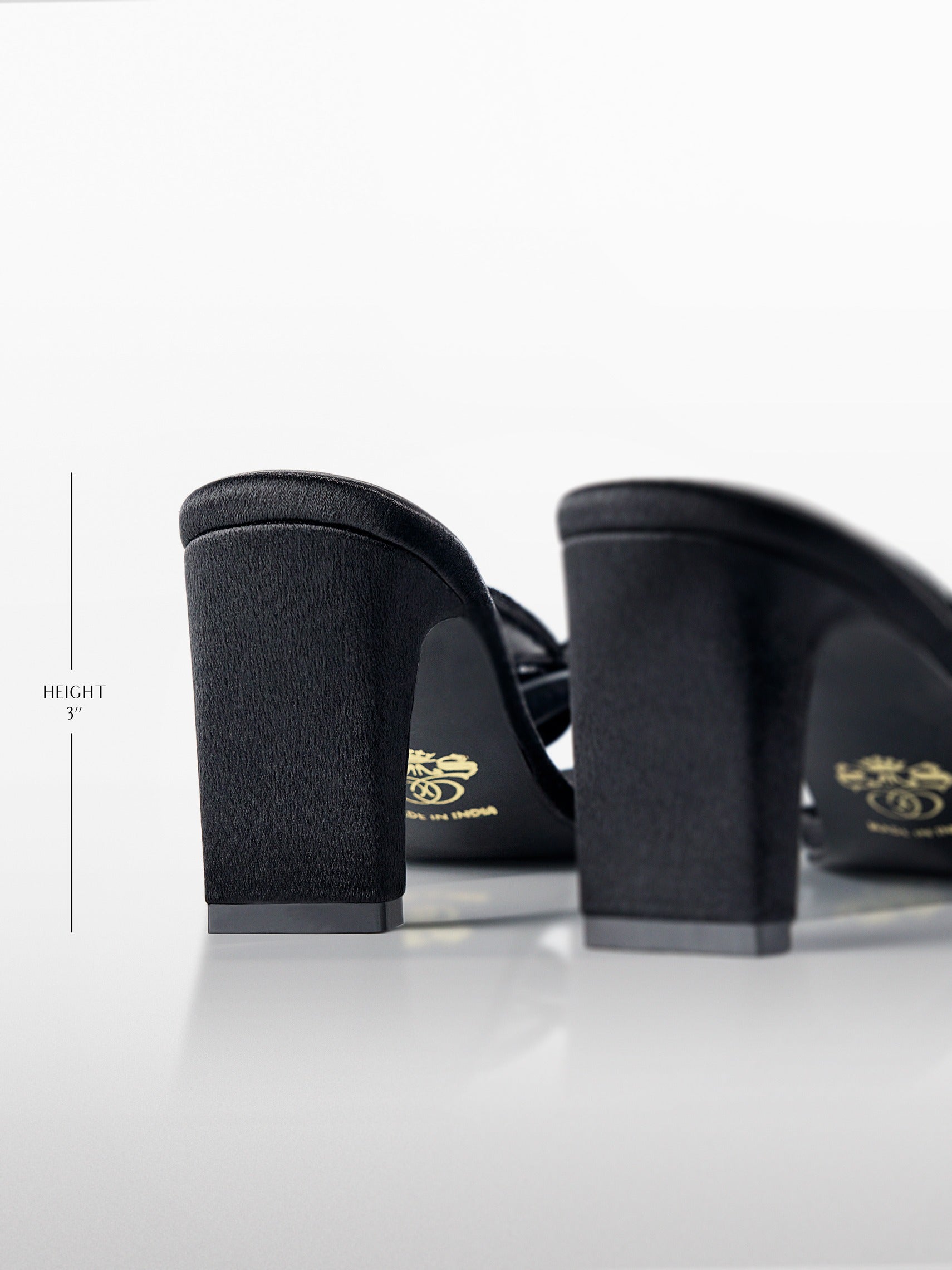 Black Suede Cross Strap Block Heel Mule