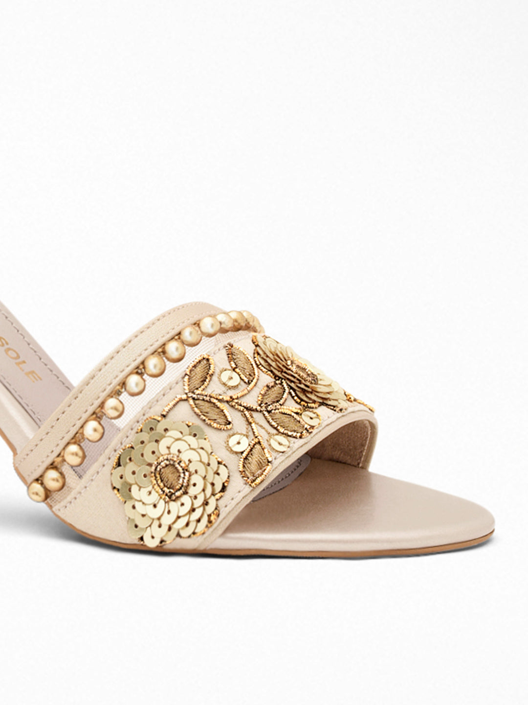 Ivory Zardozi Embroidered Mule
