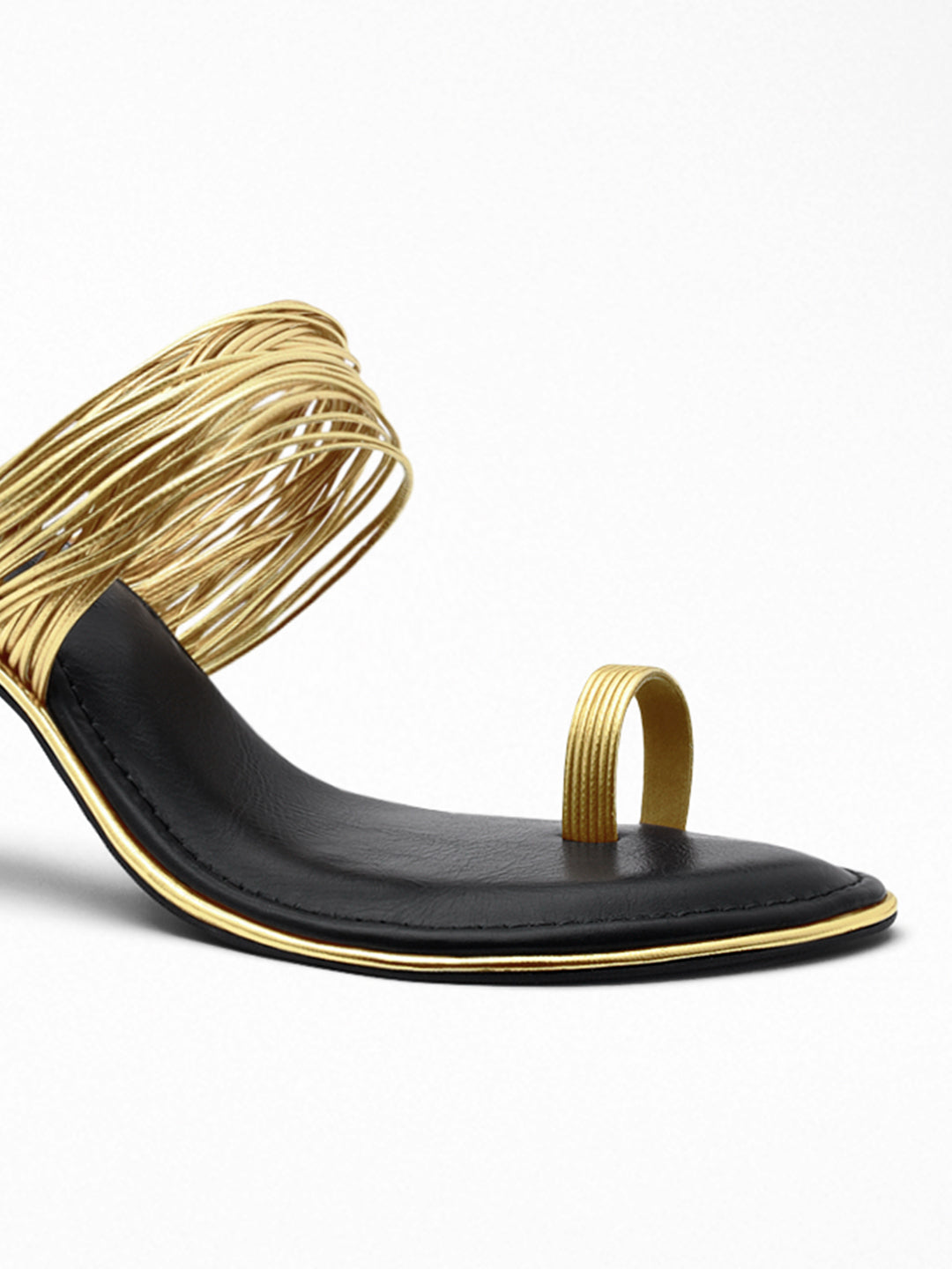 Black Block Heel Sandal