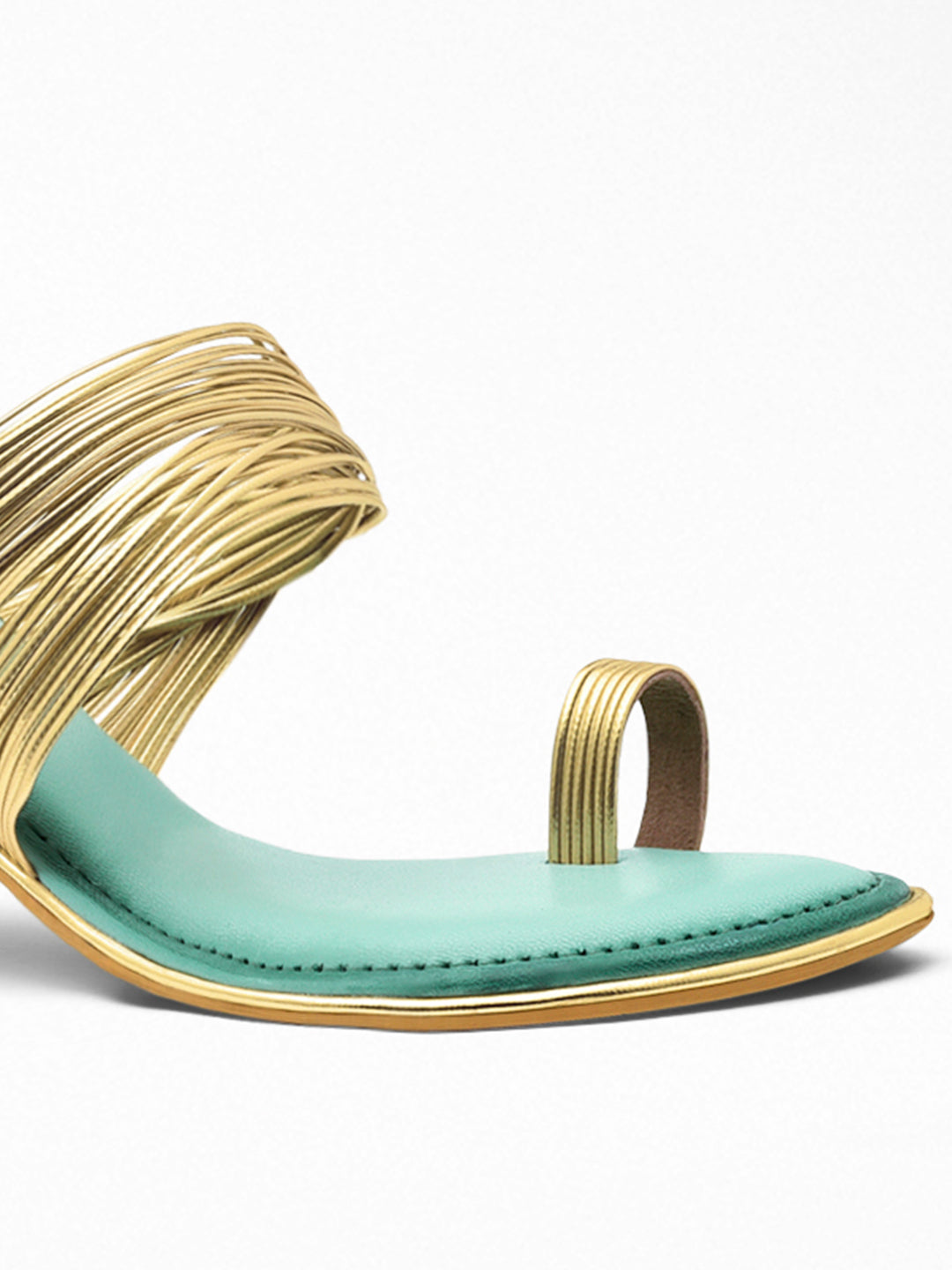 Green Block Heel Sandal
