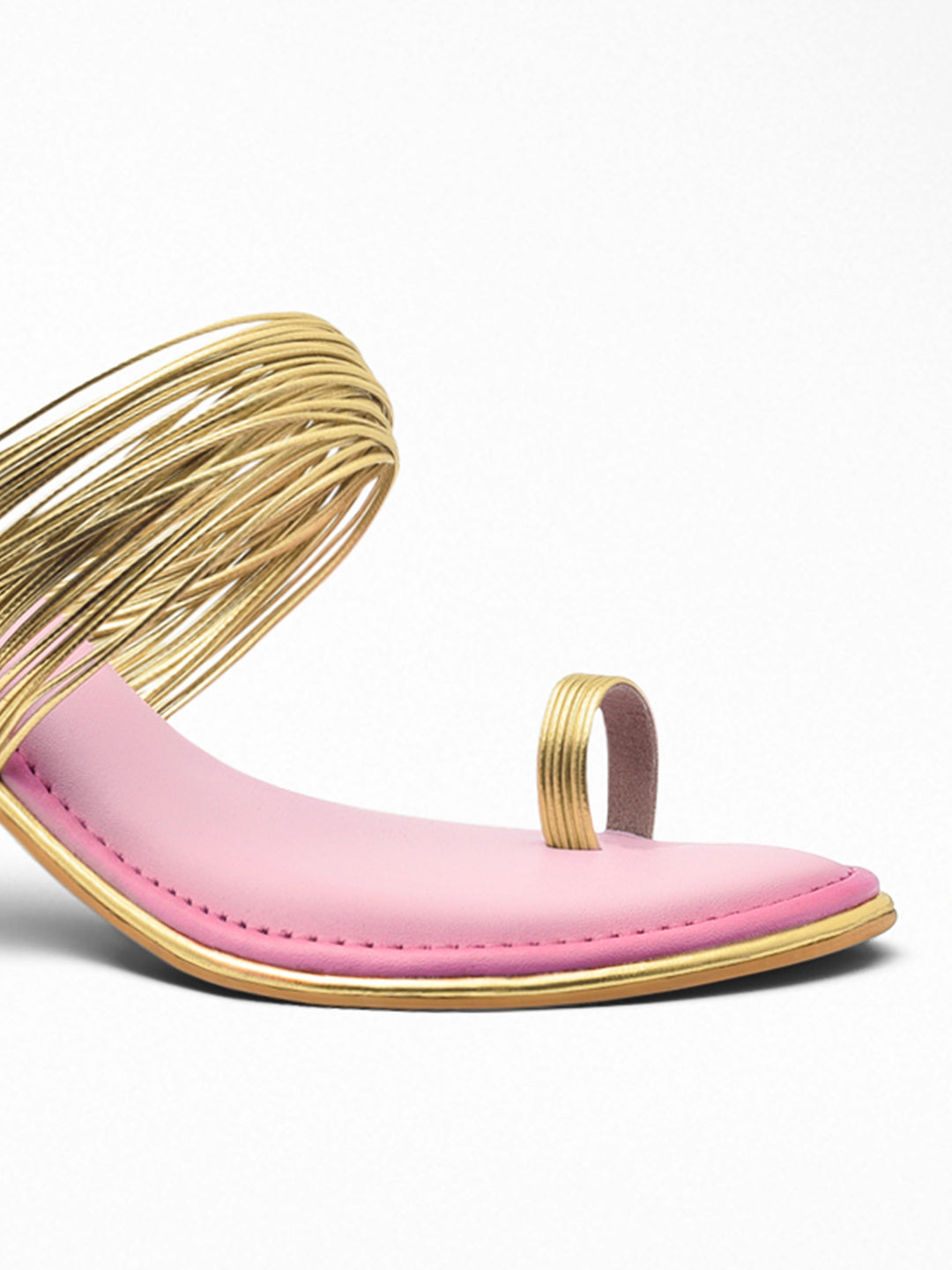 Pink Block Heel Sandal