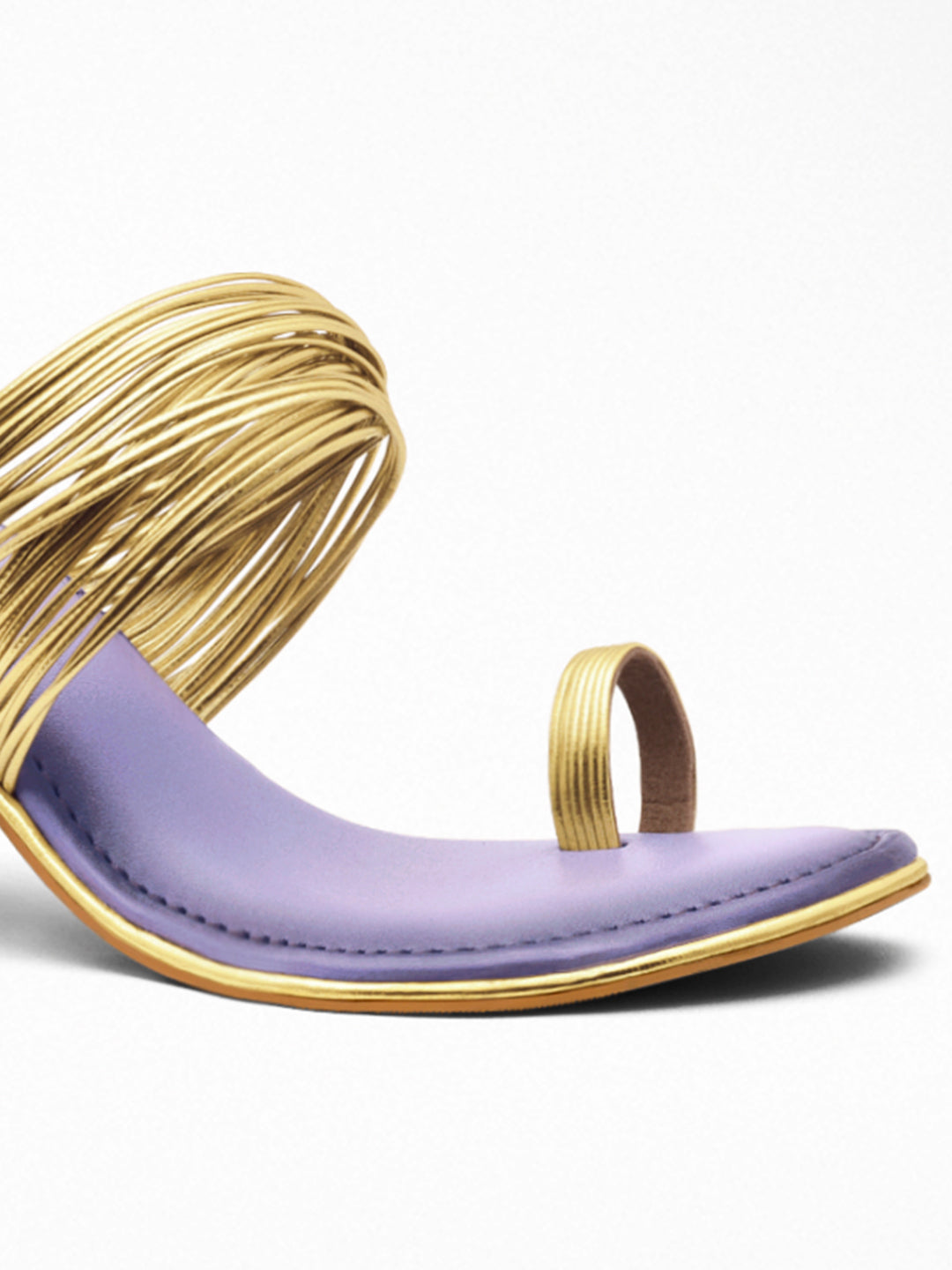 Purple Block Heel Sandal