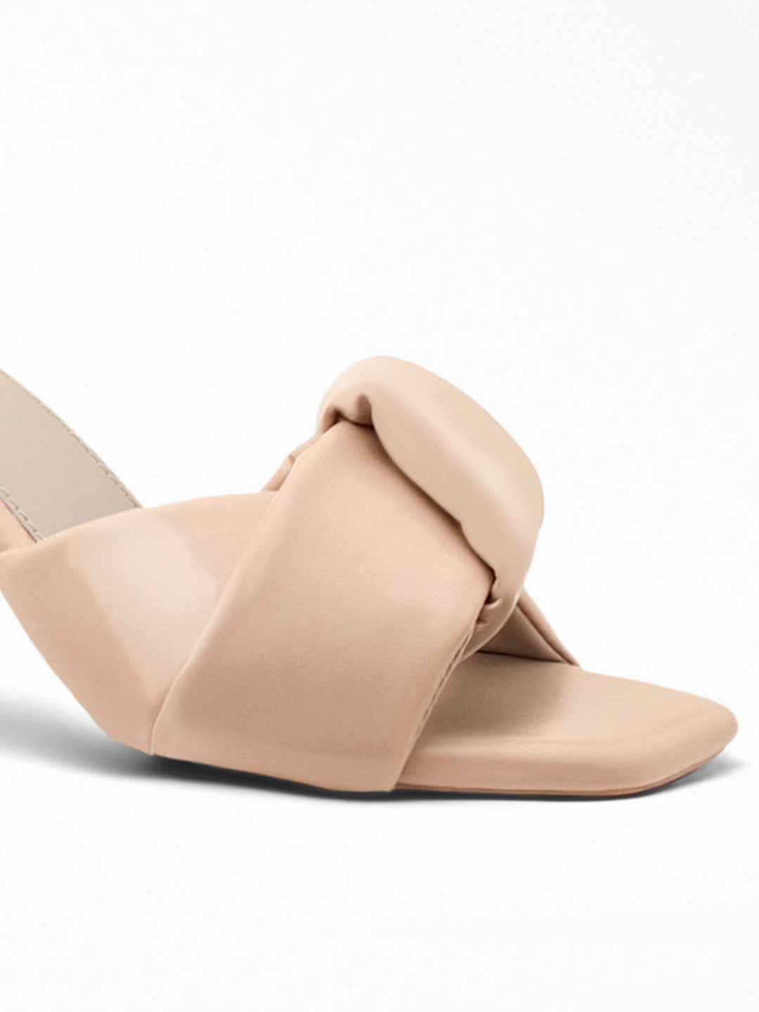 Nude Knot Block Heel Mule