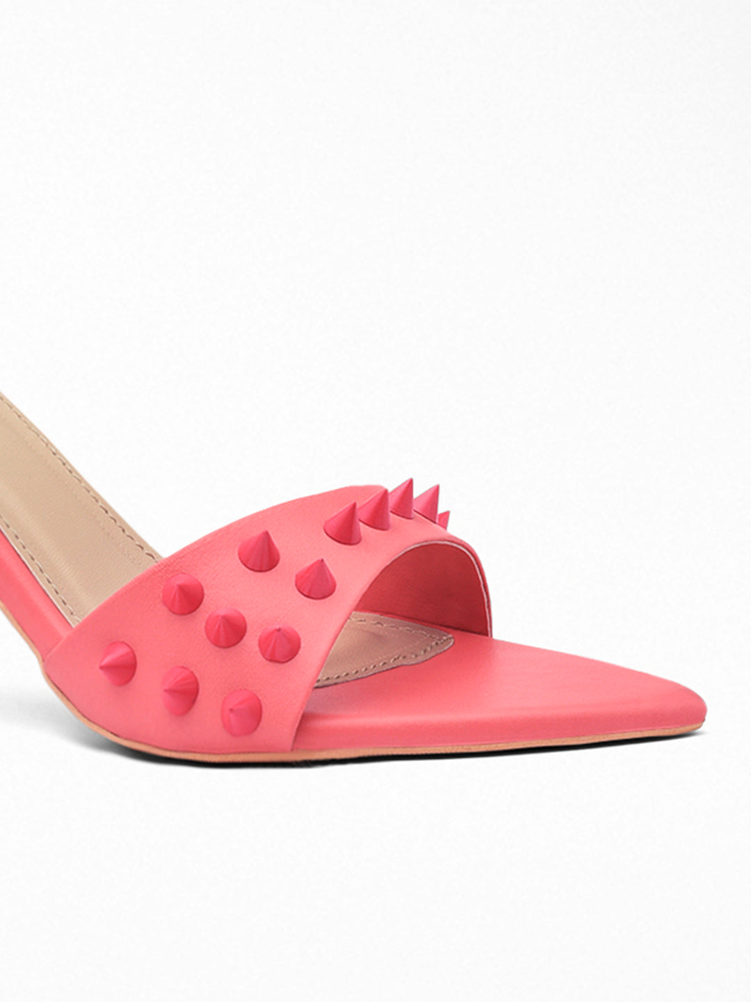 Pink Spike Stud heels Mule